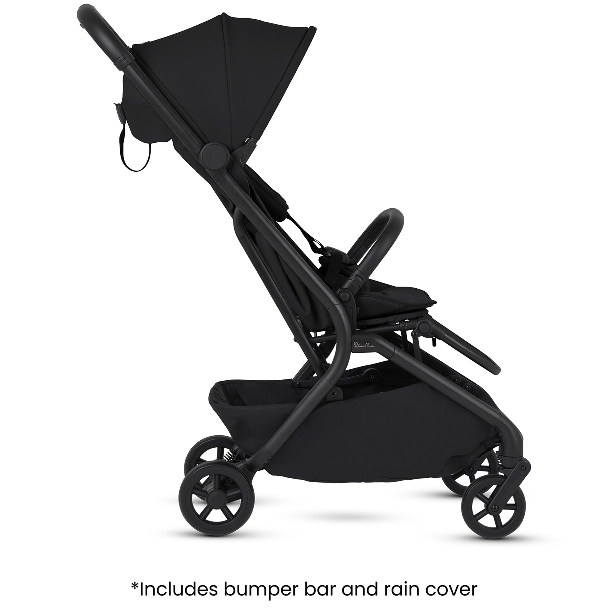 Silver Cross Nia Stroller with Carrycot in Onyx