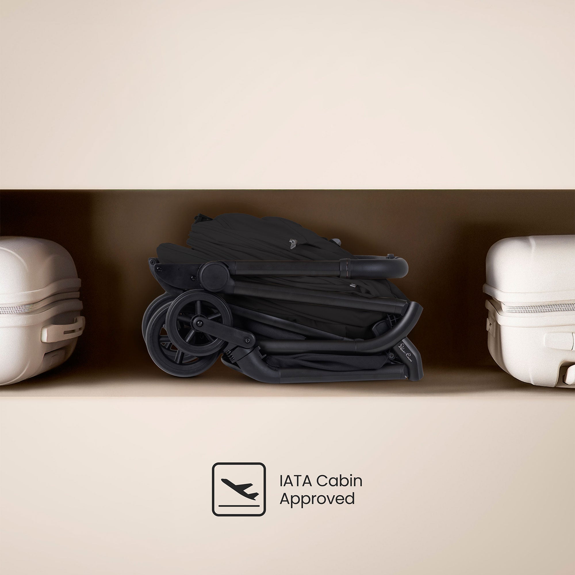 Silver Cross Nia Stroller with Carrycot in Onyx