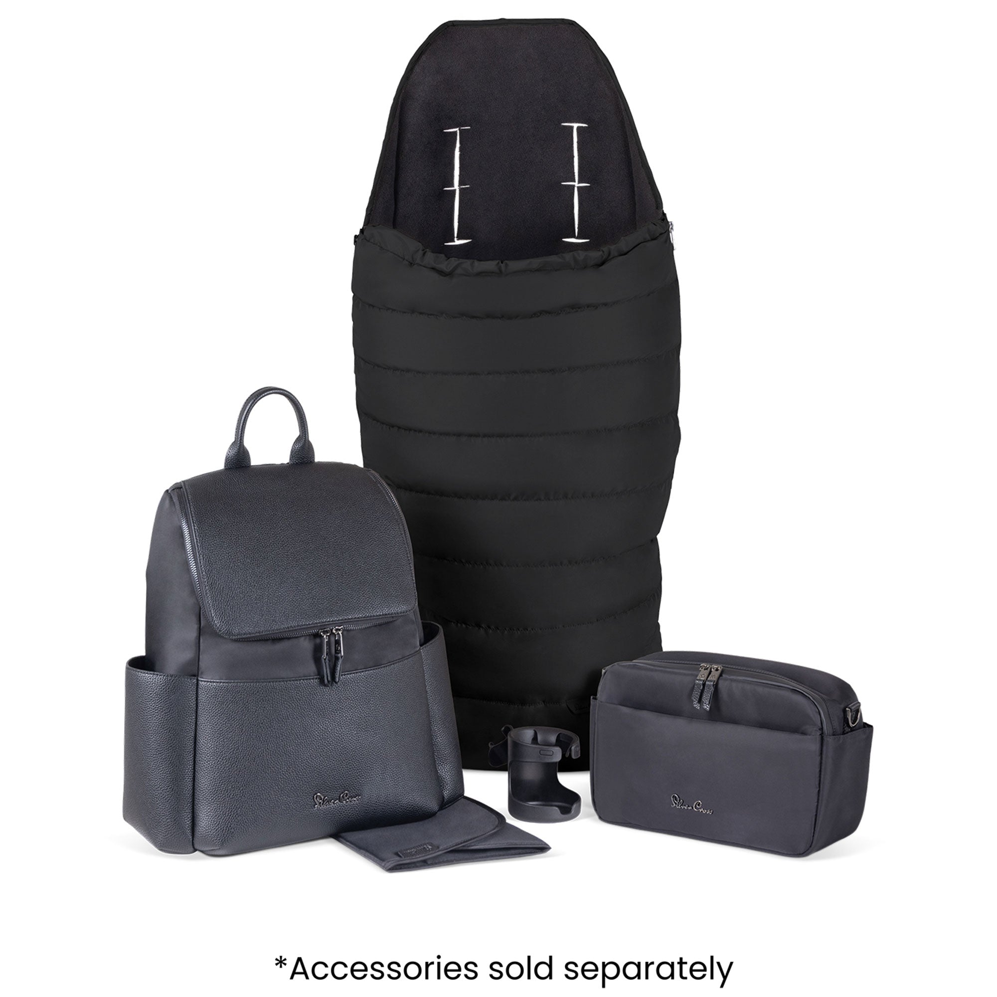 Silver Cross Nia Stroller with Carrycot in Onyx