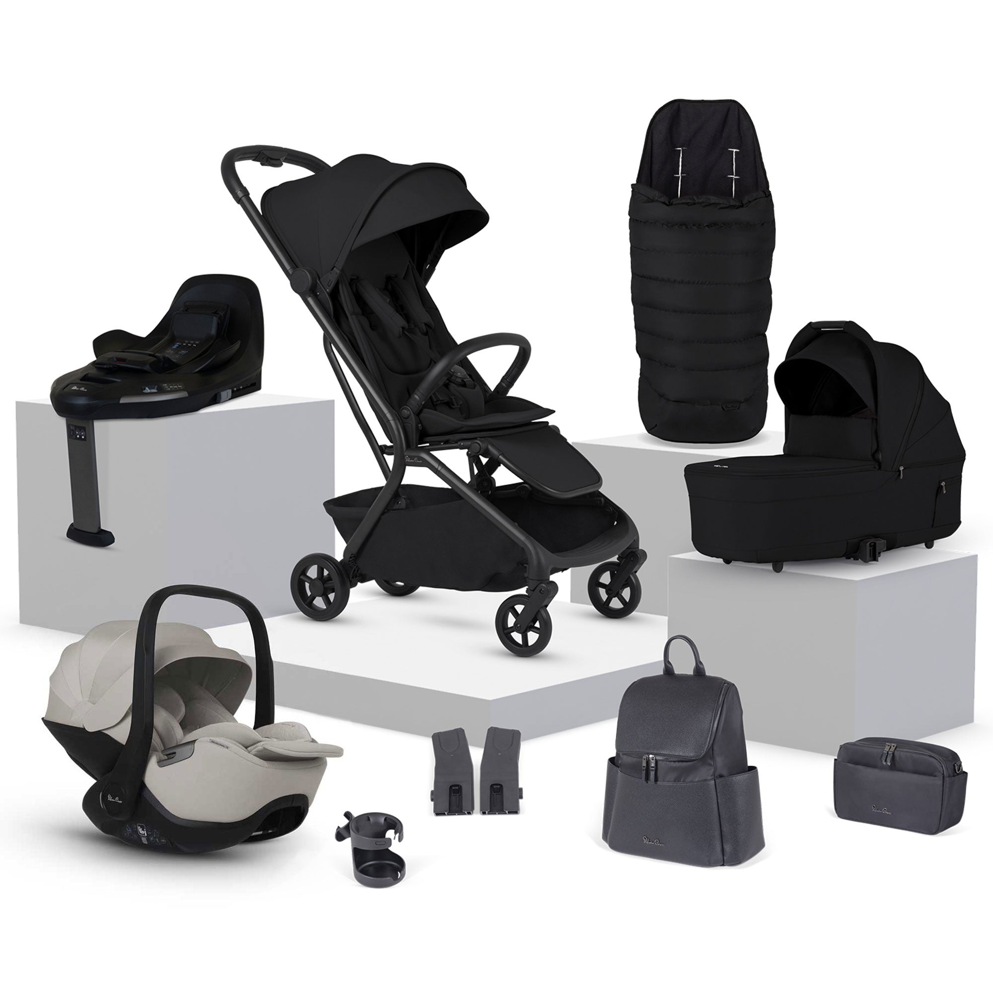 Silver Cross Nia Travel System with Accessories in Onyx