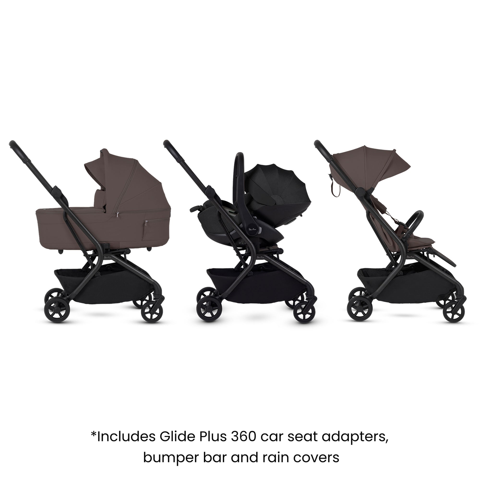 Silver Cross Nia Travel System with Accessories in Chocolate