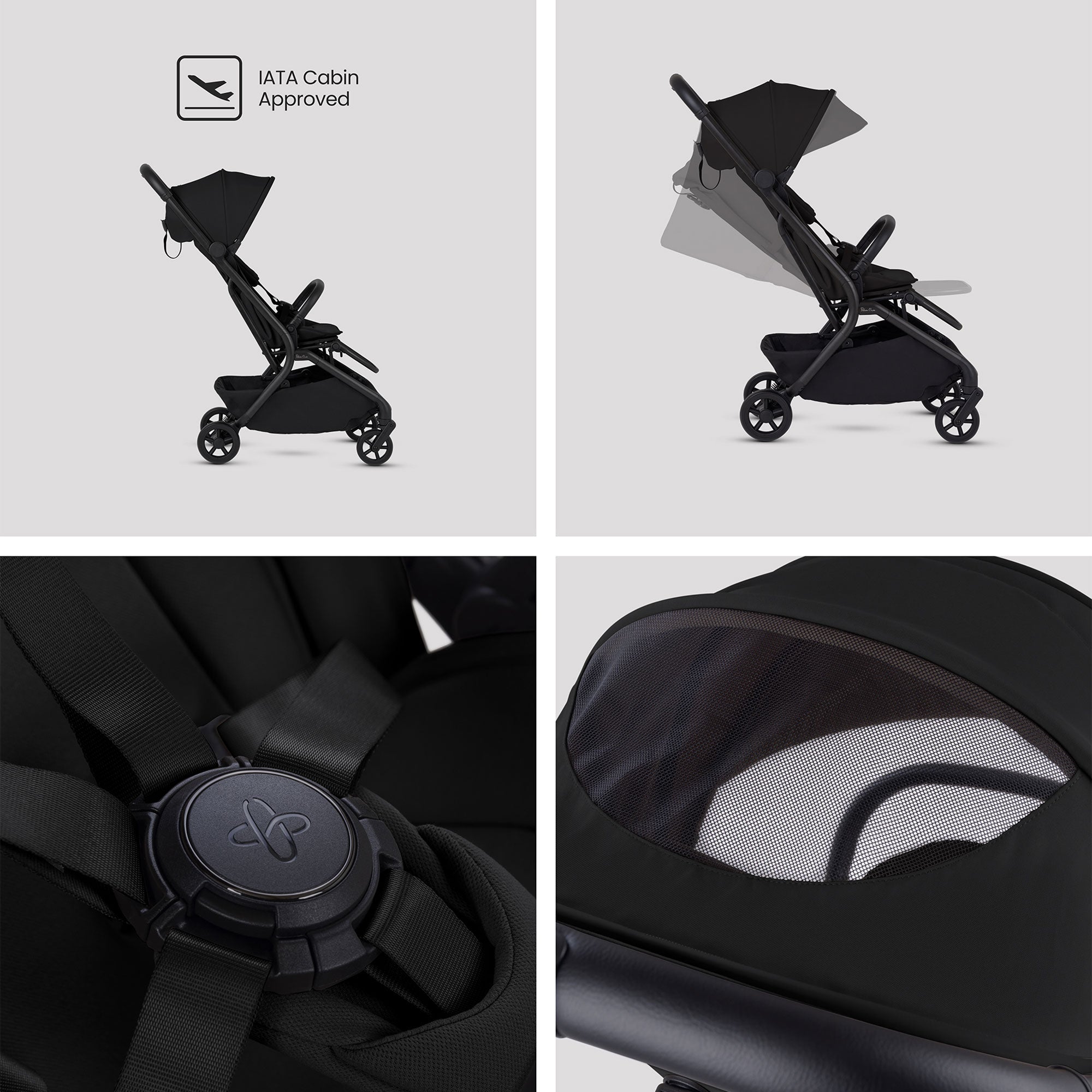 Silver Cross Nia Travel System with Accessories in Onyx