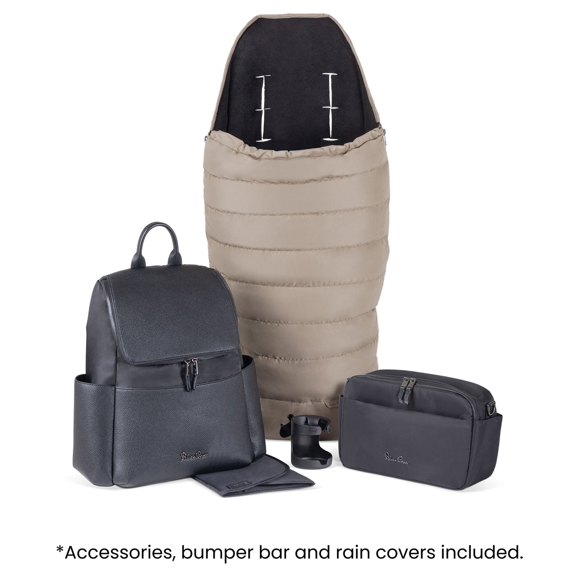 Silver Cross Nia Travel System with Accessories in Champagne