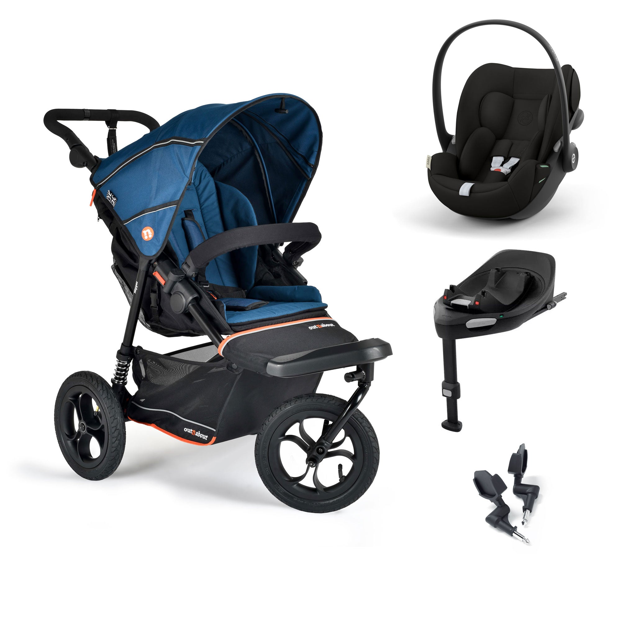 Out n About Nipper V6 Travel System in Highland Blue