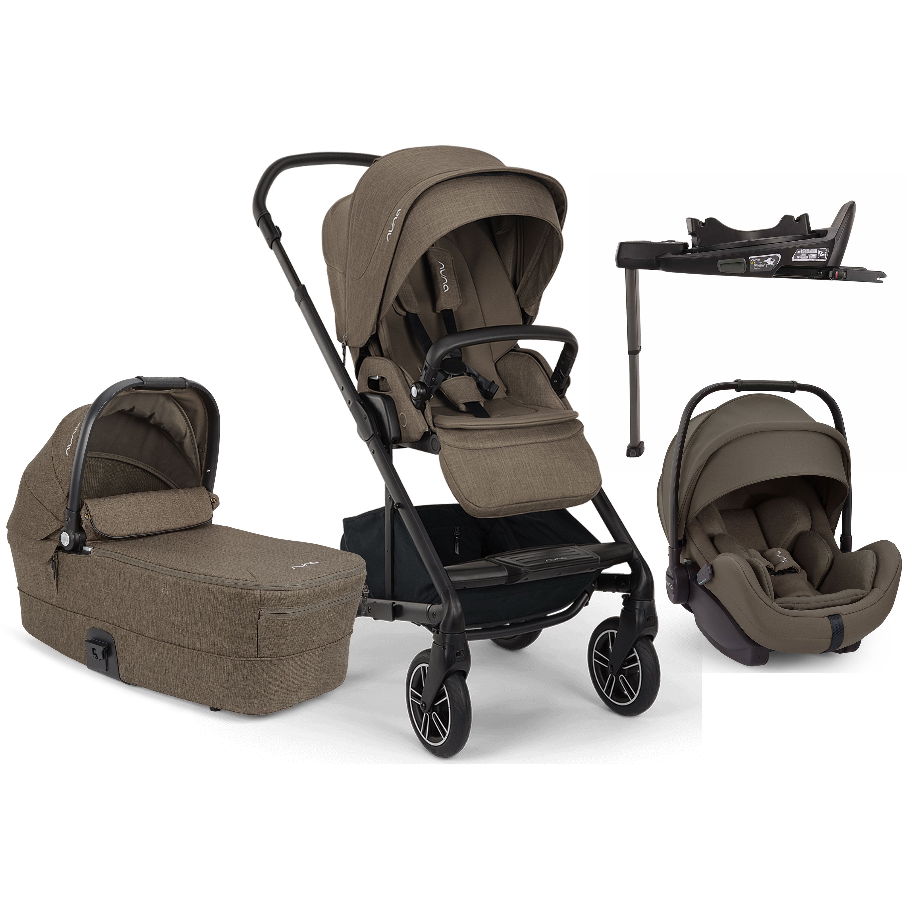Nuna MIXX Next & ARRA Flex & BASE Curv Bundle in Pistachio