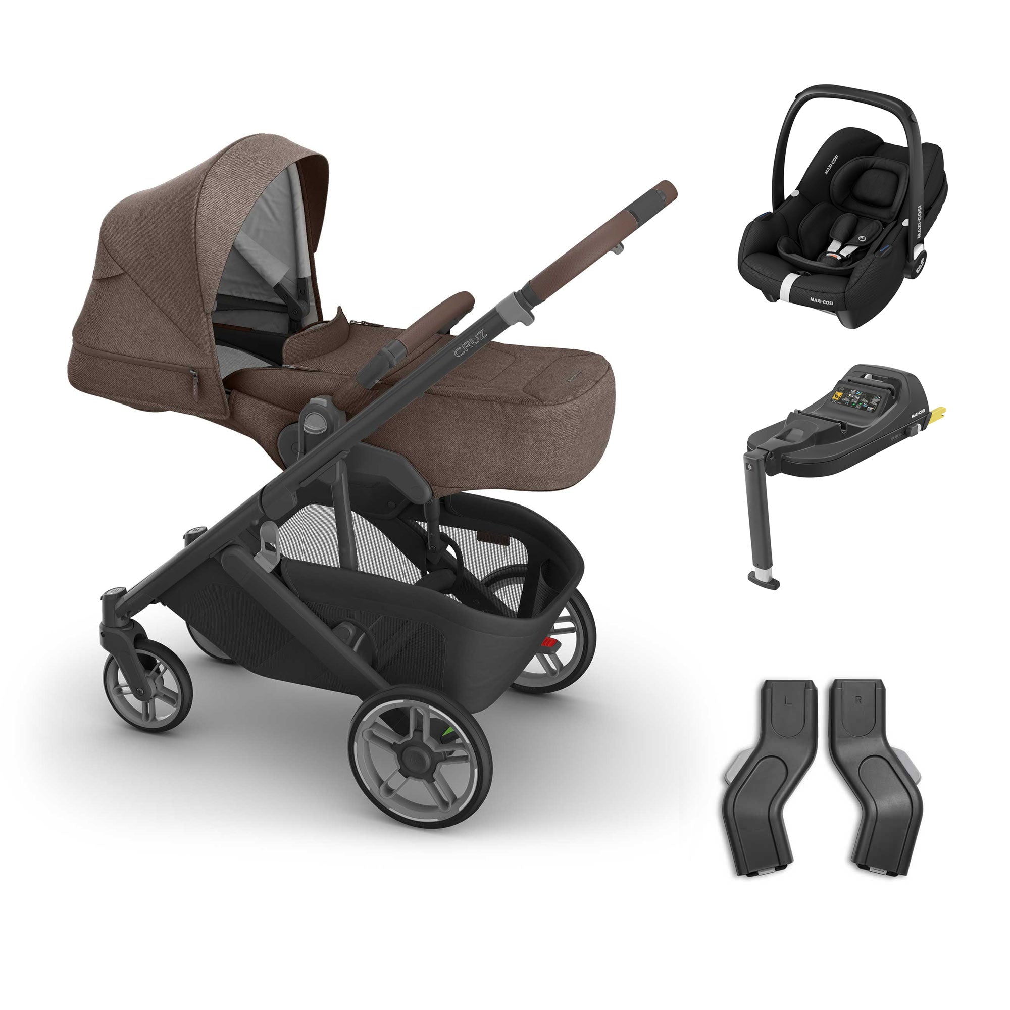 UPPAbaby Cruz V3 Maxi-Cosi Bundle + Infant Cover in Owen