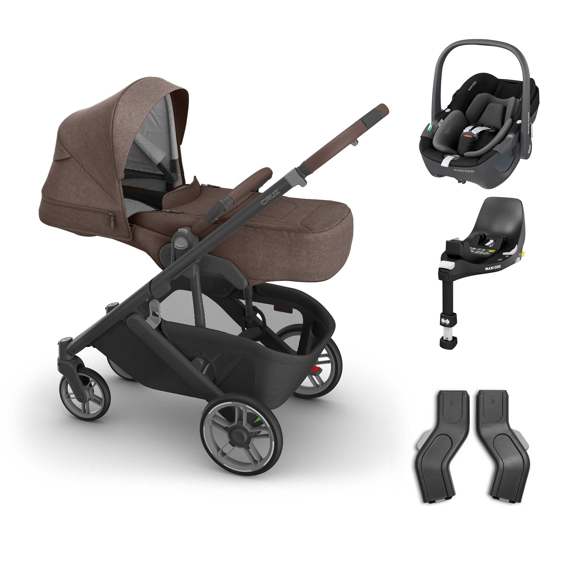 UPPAbaby Cruz V3 Maxi-Cosi Bundle + Infant Cover in Owen