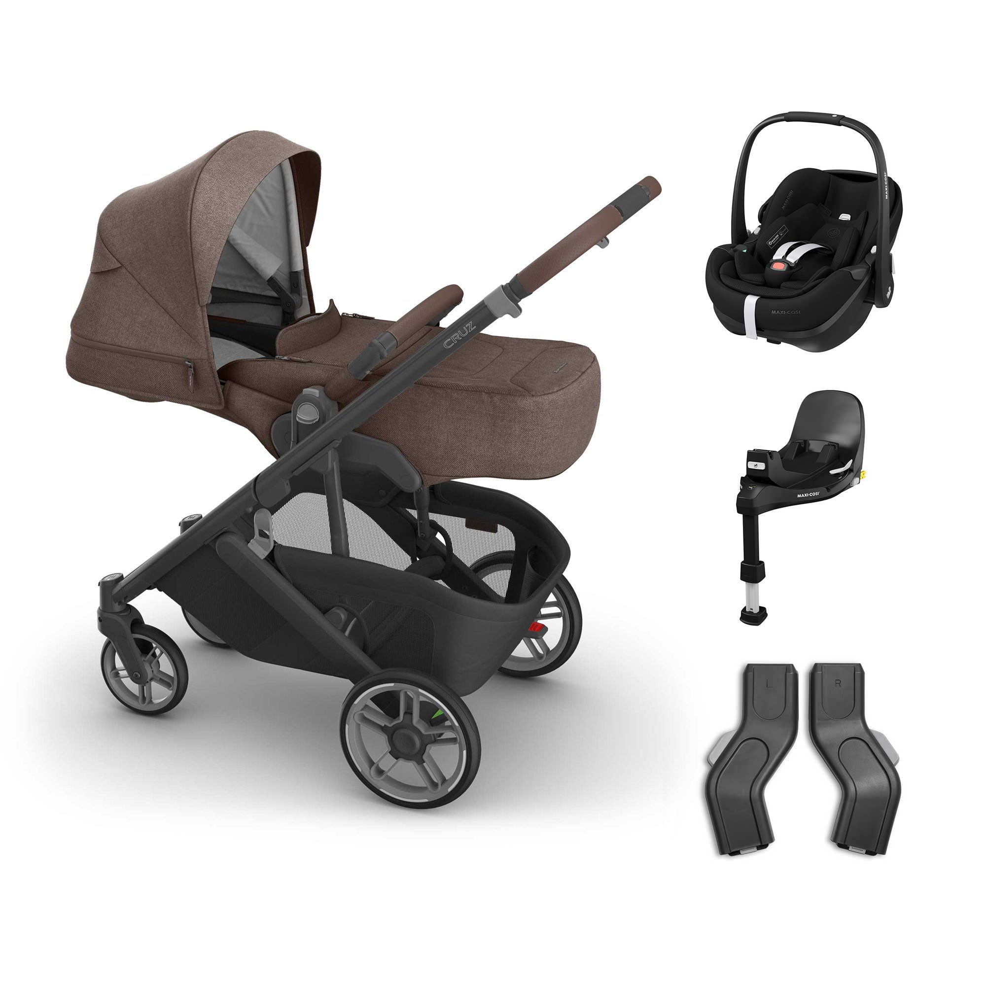 UPPAbaby Cruz V3 Maxi-Cosi Bundle + Infant Cover in Owen