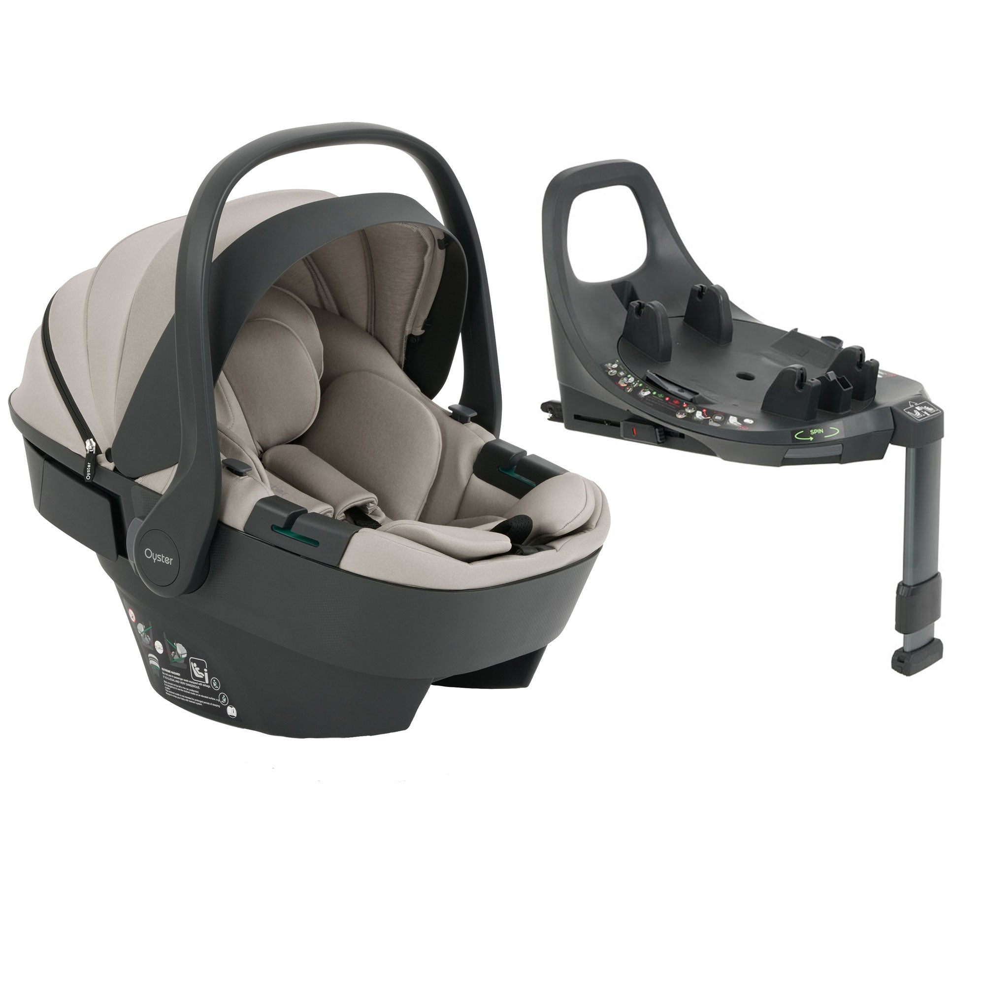 Oyster Capsule 360 i-Size Car Seat in Stone