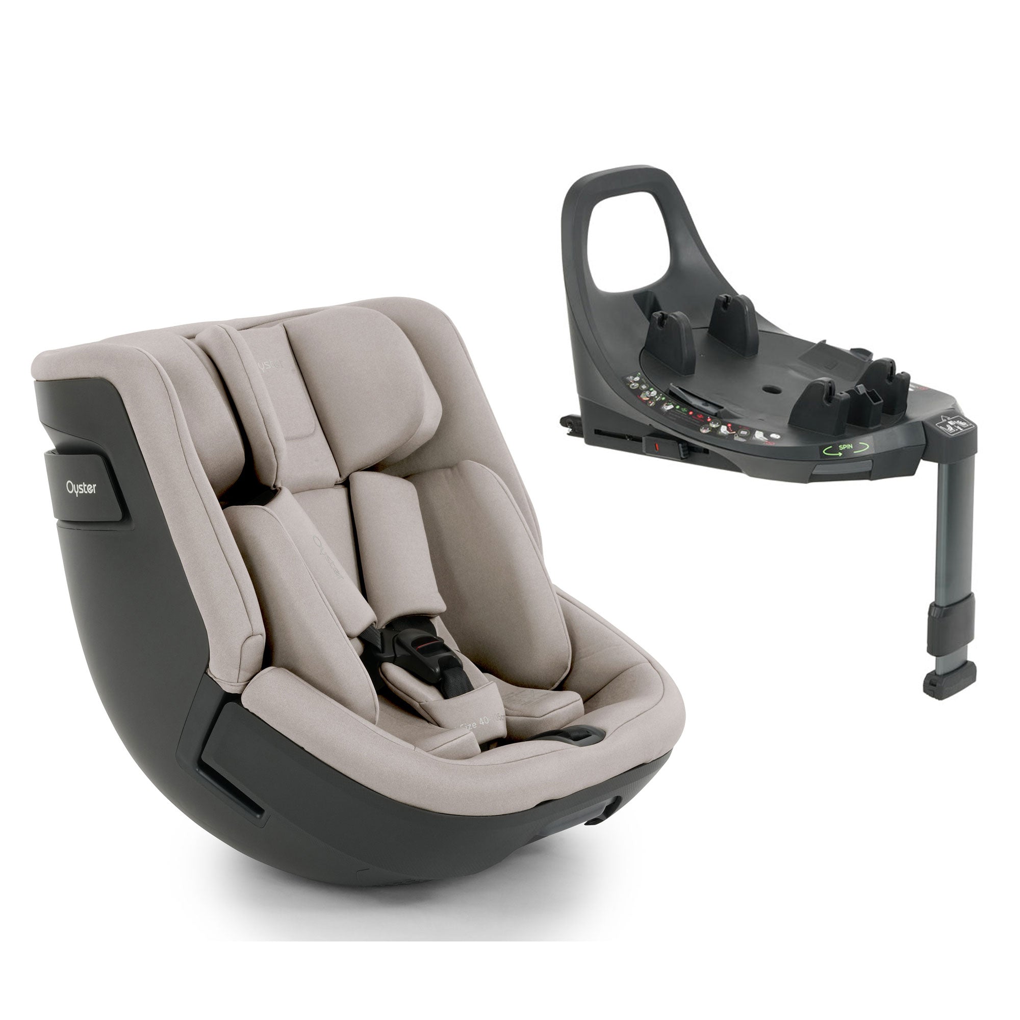 Oyster Toddler 360 i-Size Car Seat in Stone