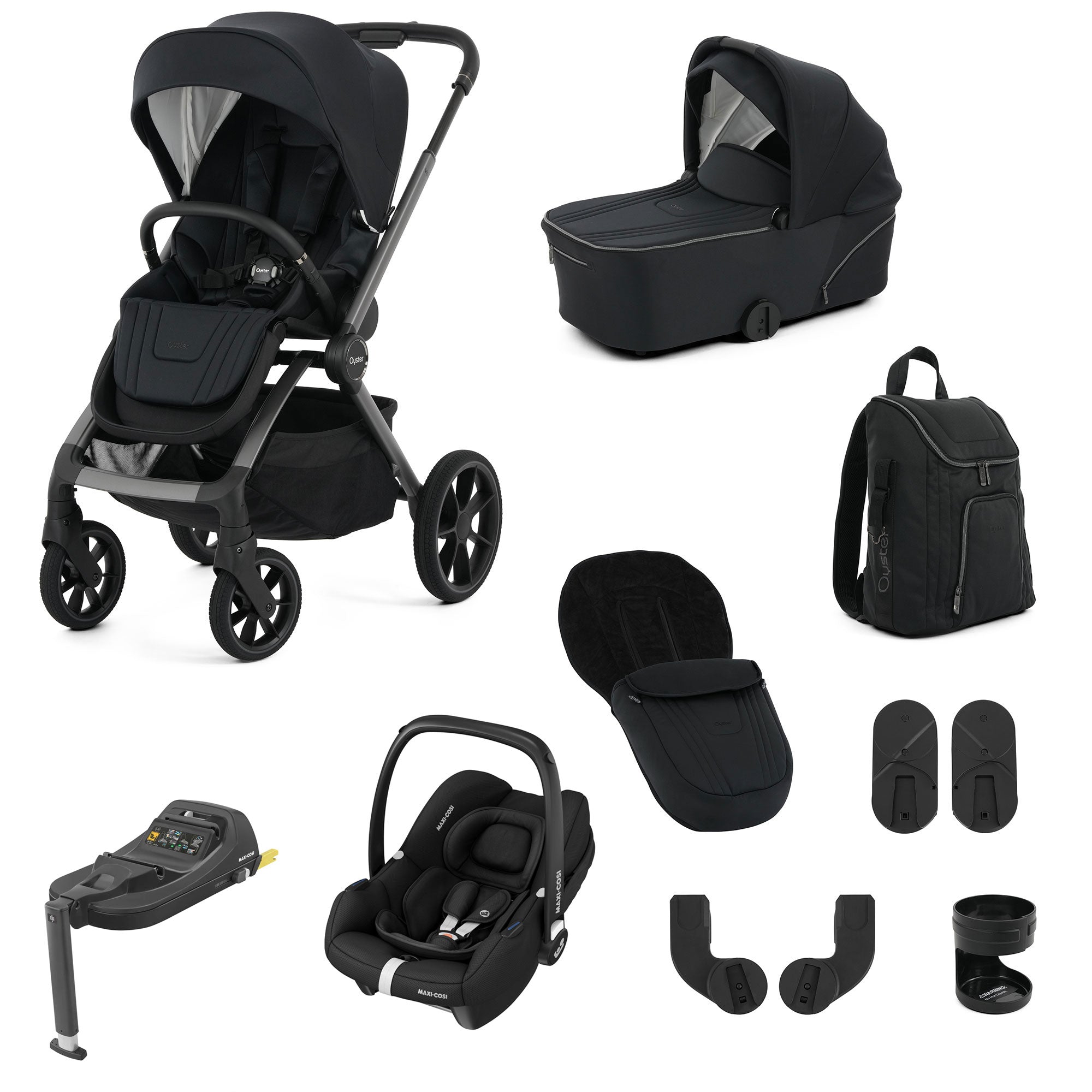 Oyster Vee Travel System Bundle in Liquorice