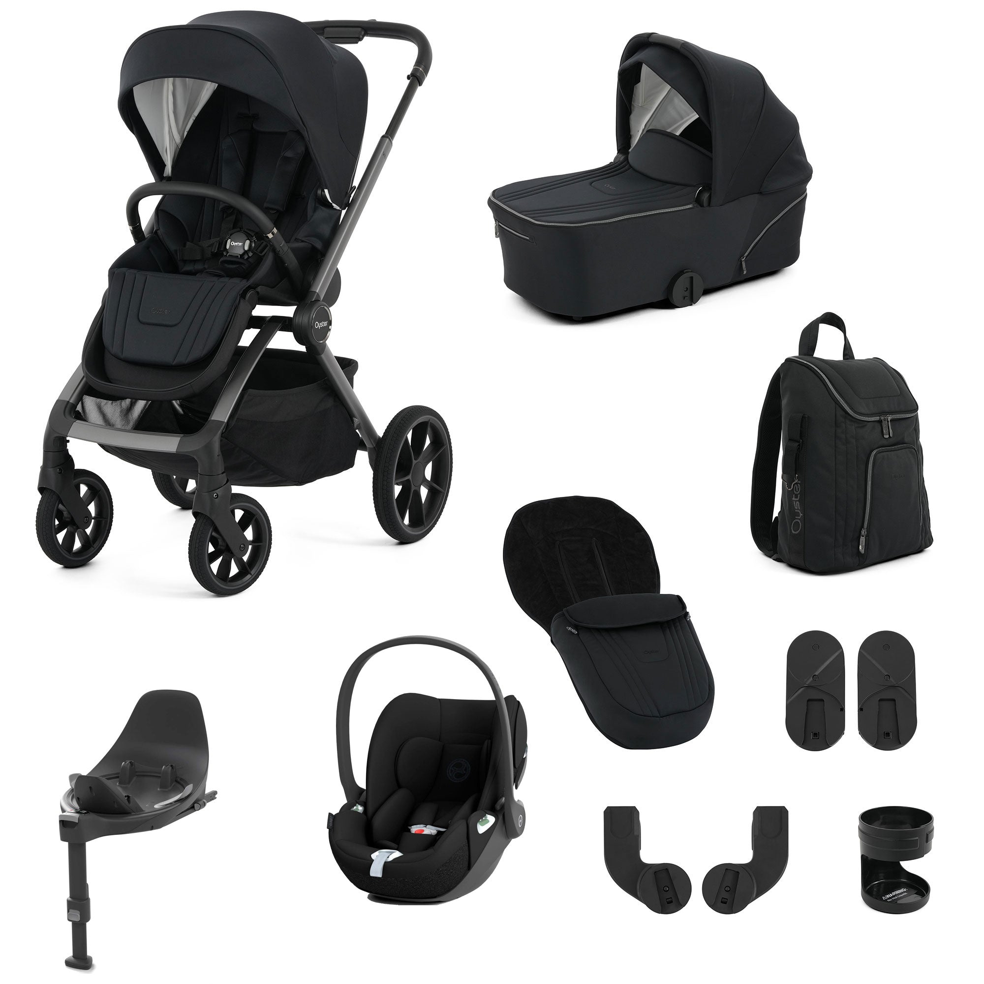 Oyster Vee Travel System Bundle in Liquorice