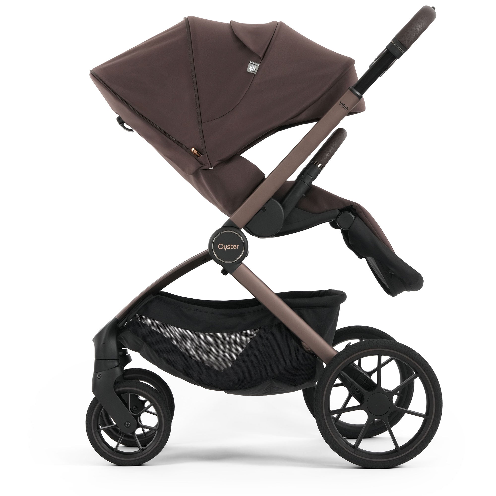 Oyster Vee Stroller & Carrycot Bundle in Chocolate
