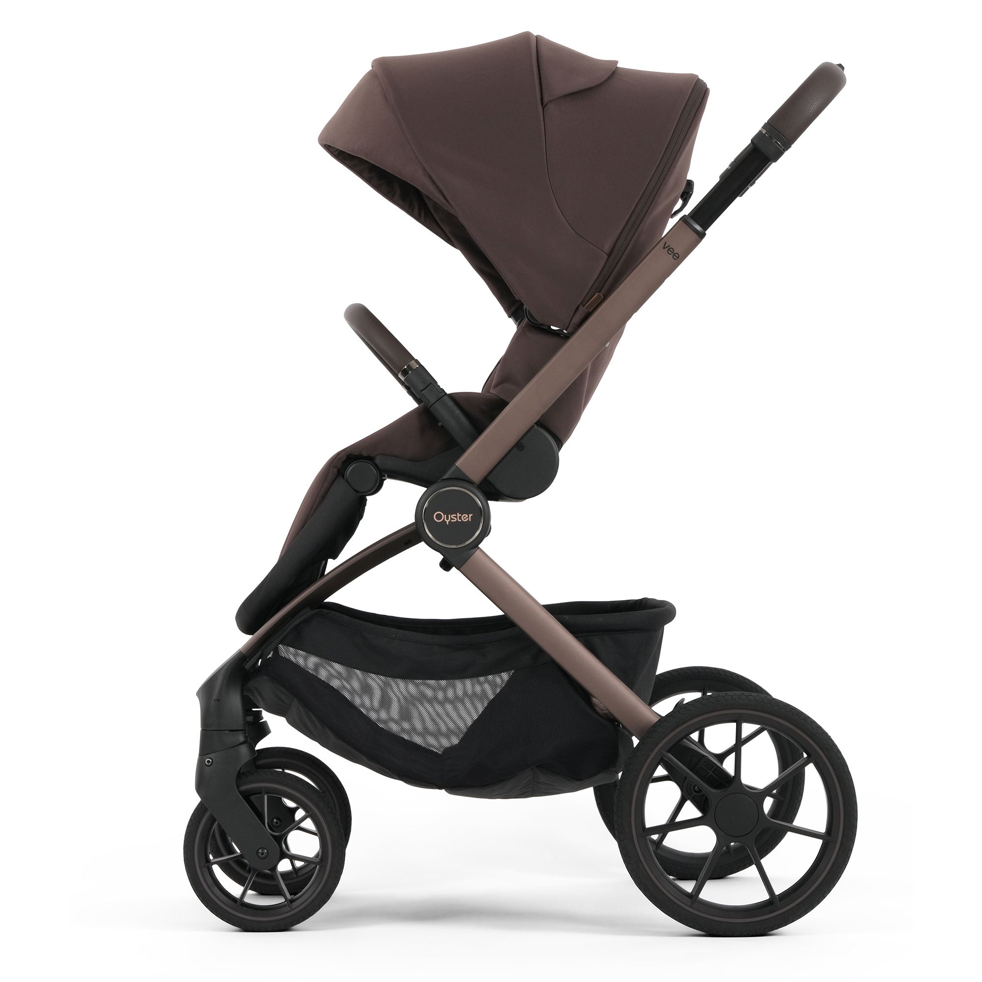 Oyster Vee Stroller & Carrycot Bundle in Chocolate