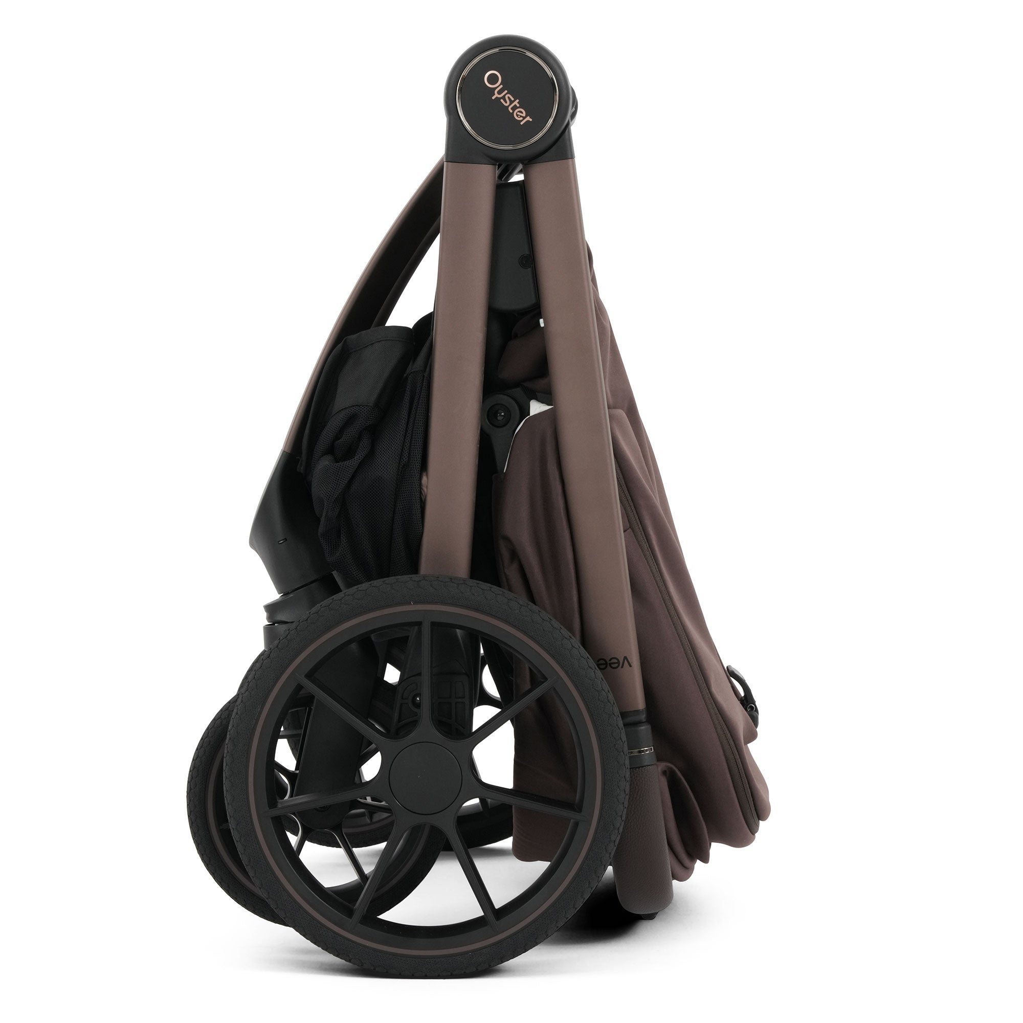 Oyster Vee Stroller & Carrycot Bundle in Chocolate