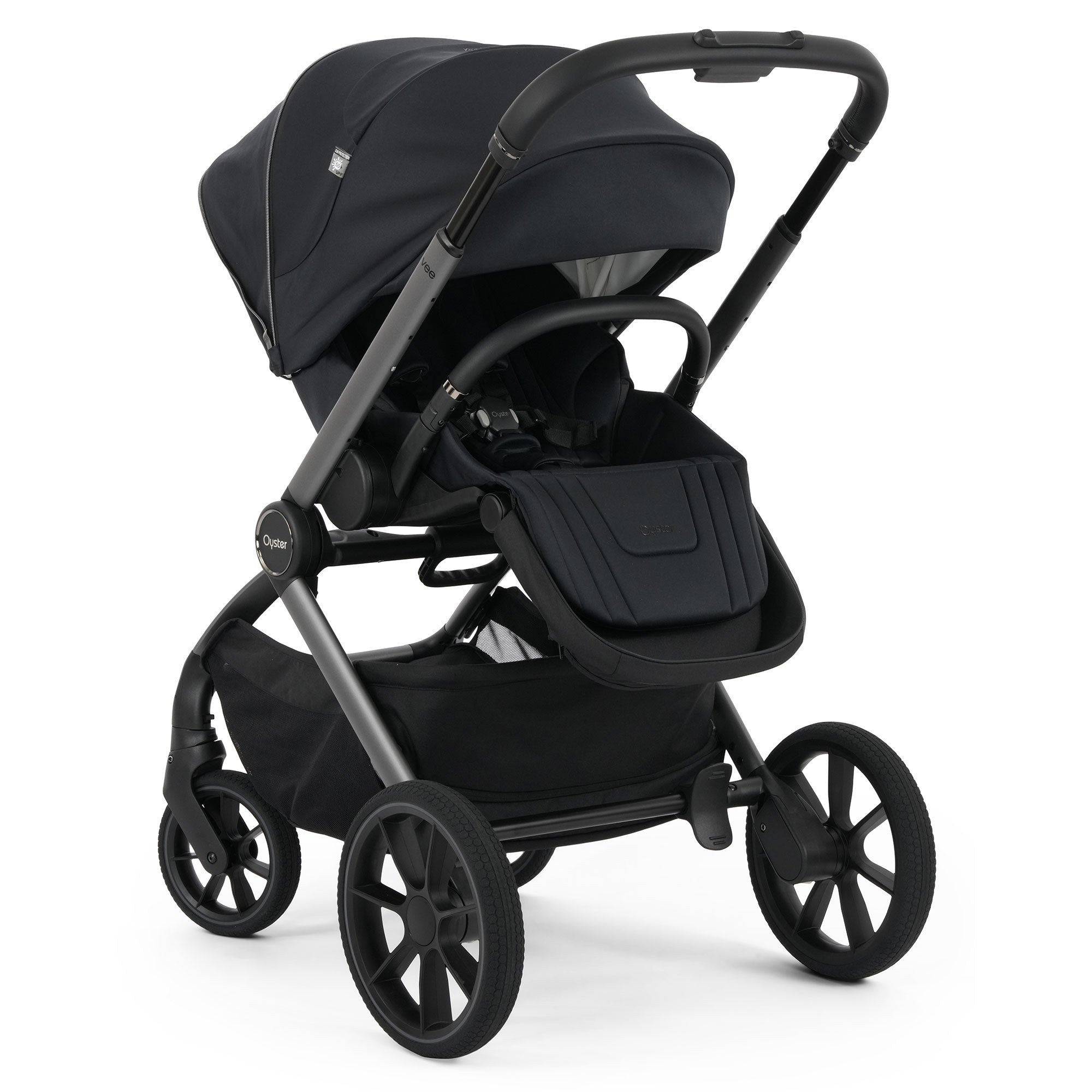 Oyster Vee Stroller & Carrycot Bundle in Liquorice