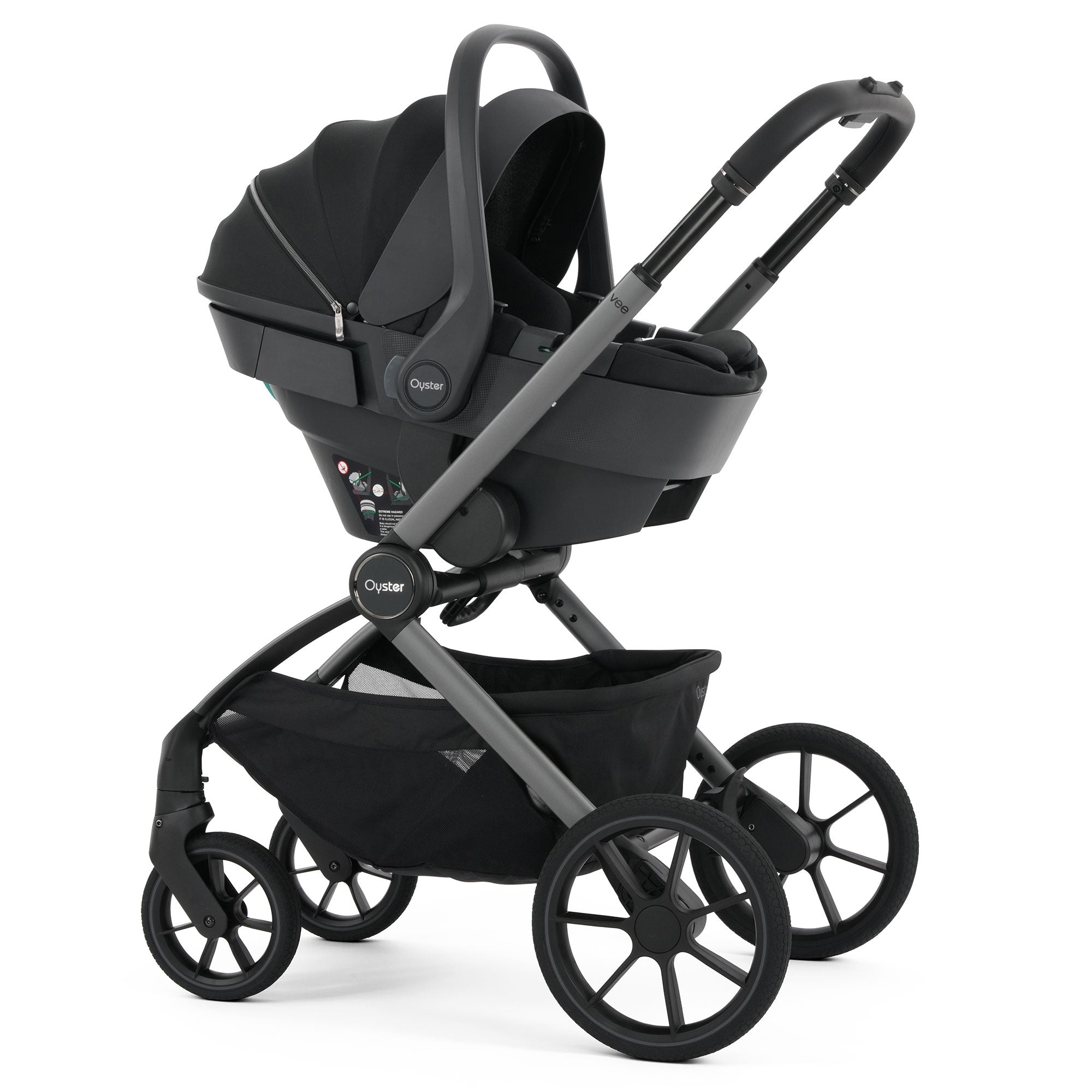 Oyster Vee Travel System Bundle in Liquorice