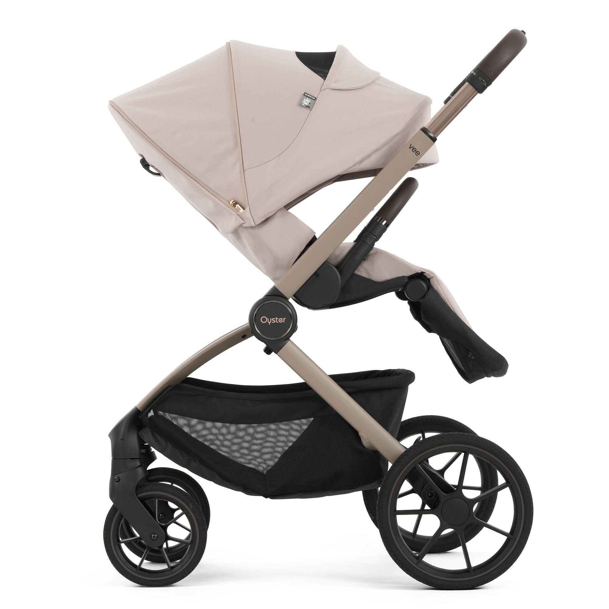 Oyster Vee Stroller & Carrycot Bundle in Vanilla