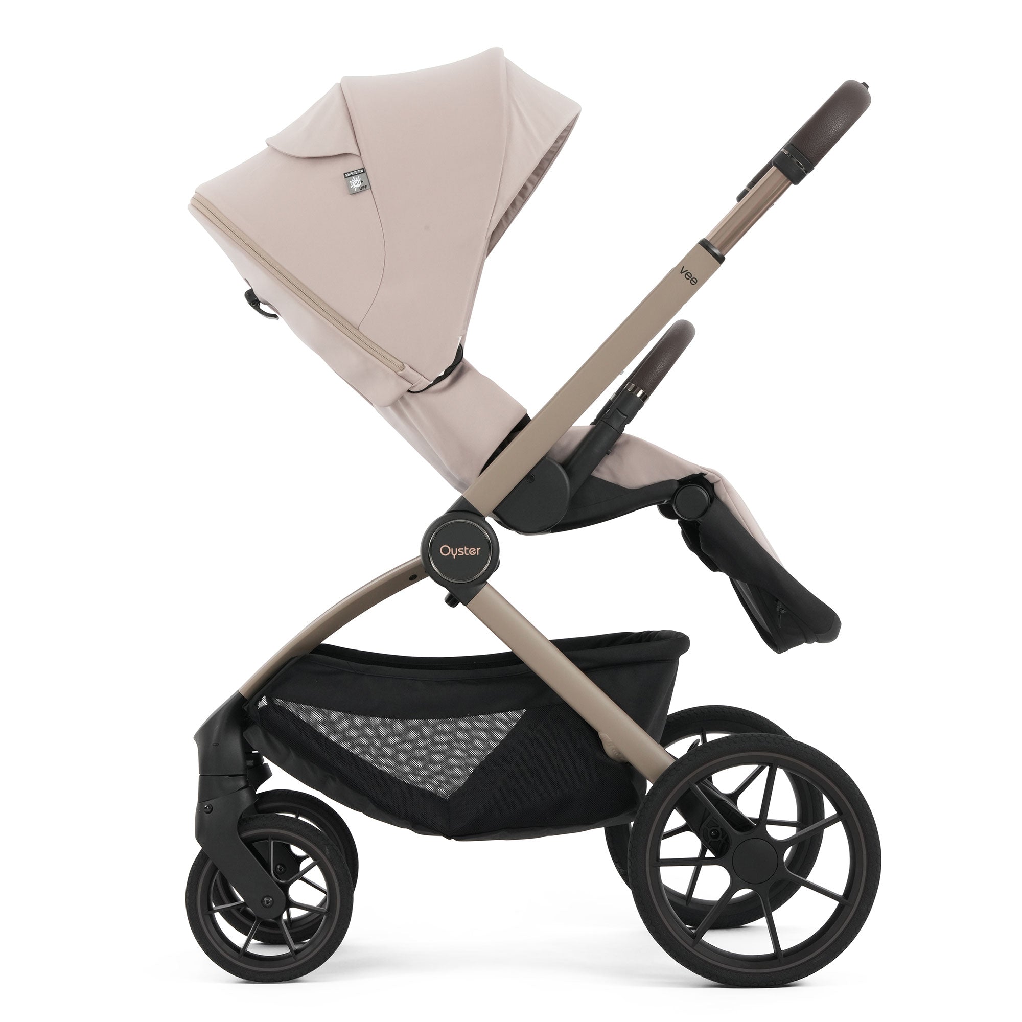 Oyster Vee Stroller & Carrycot Bundle in Vanilla