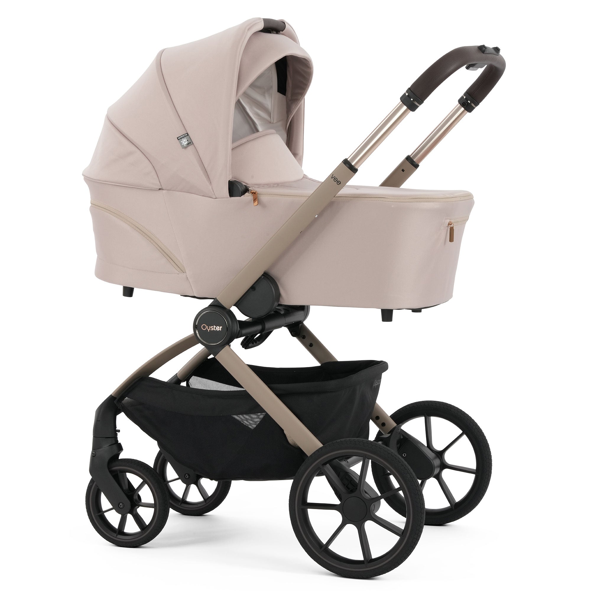 Oyster Vee Travel System Bundle in Vanilla