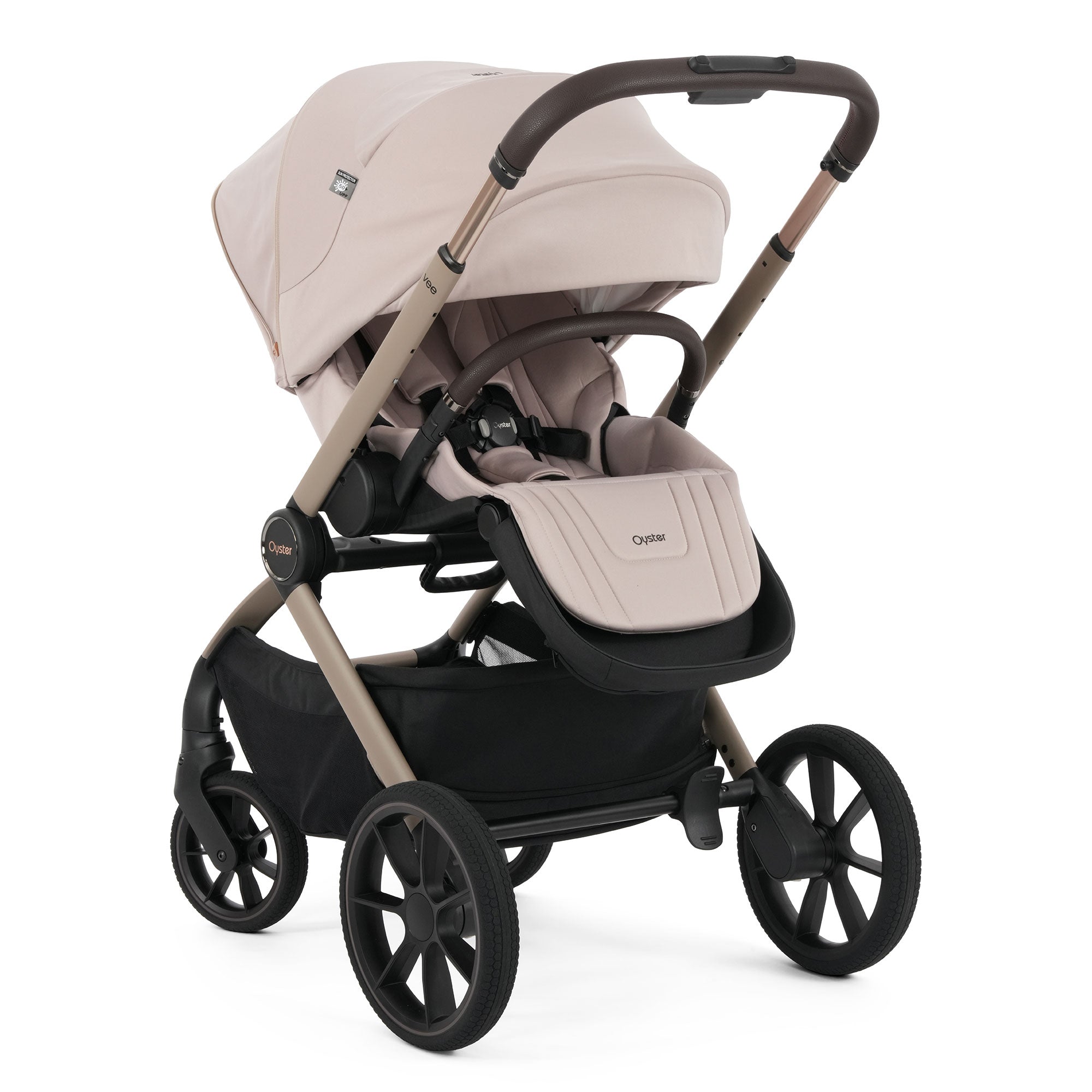 Oyster Vee Travel System Bundle in Vanilla