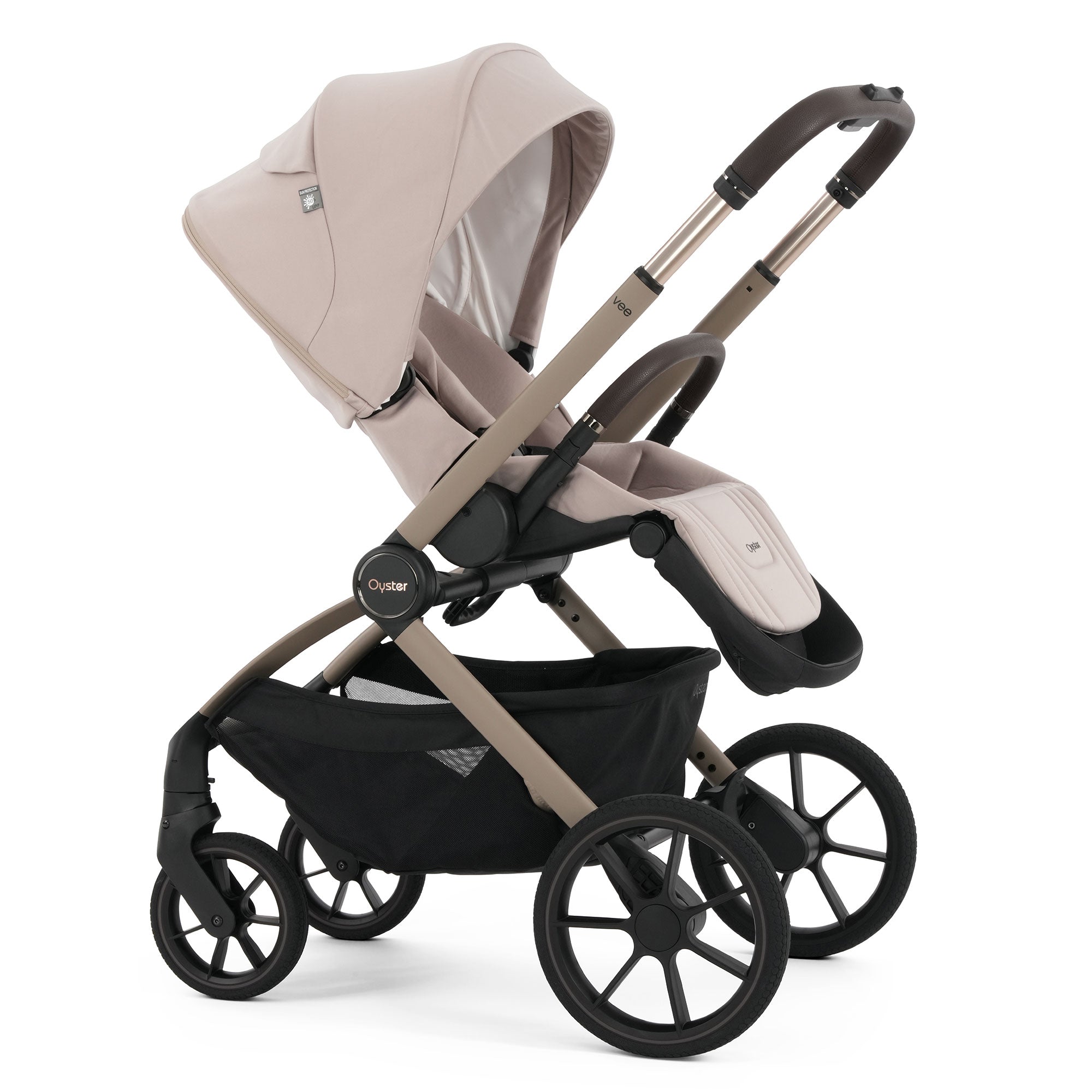 Oyster Vee Stroller & Carrycot Bundle in Vanilla