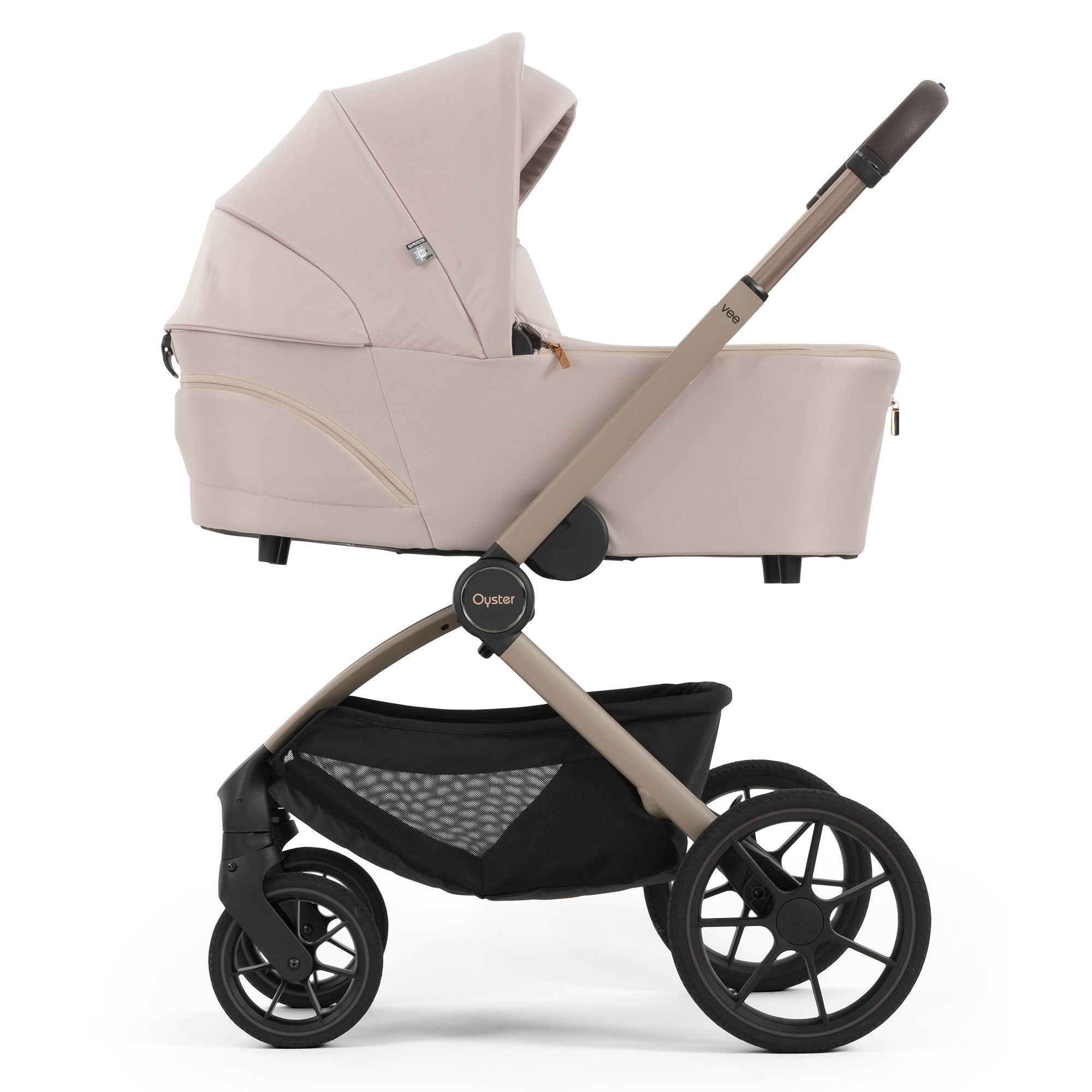 Oyster Vee Stroller & Carrycot Bundle in Vanilla