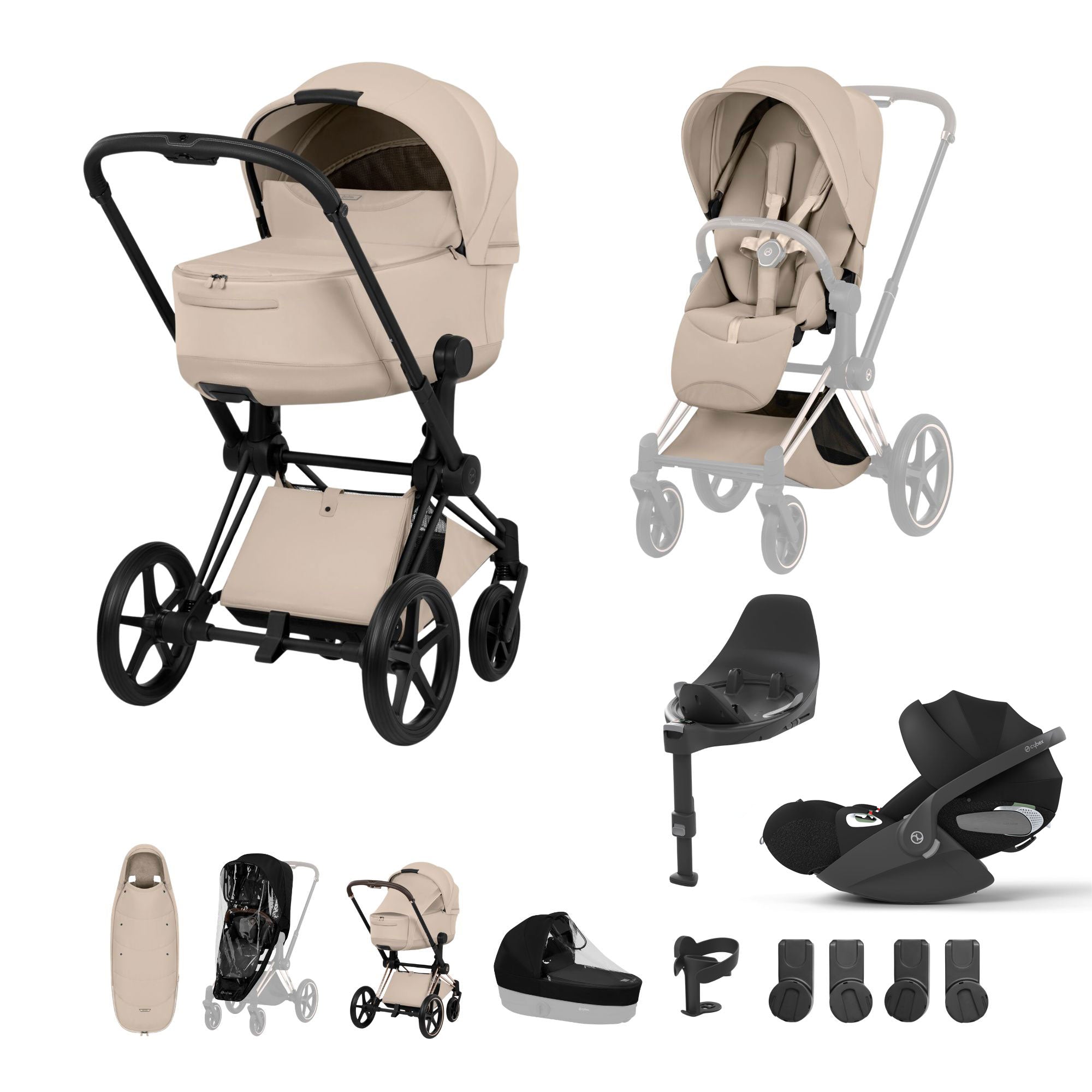 Cybex Priam Ultimate Accessory Bundle - Style Collection in Cozy Beige