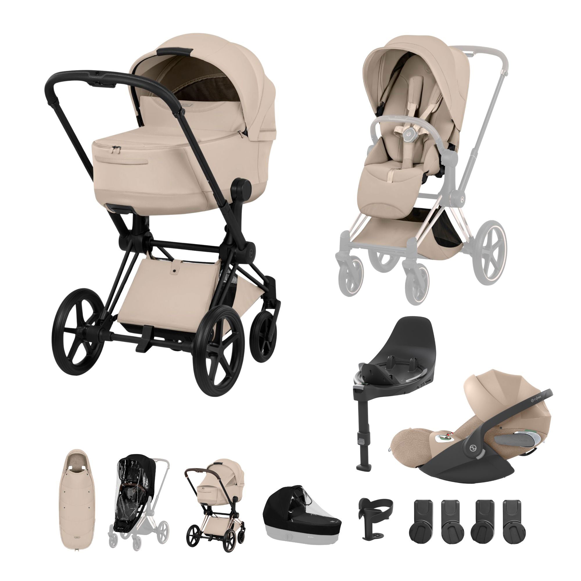 Cybex Priam Ultimate Accessory Bundle - Style Collection in Cozy Beige