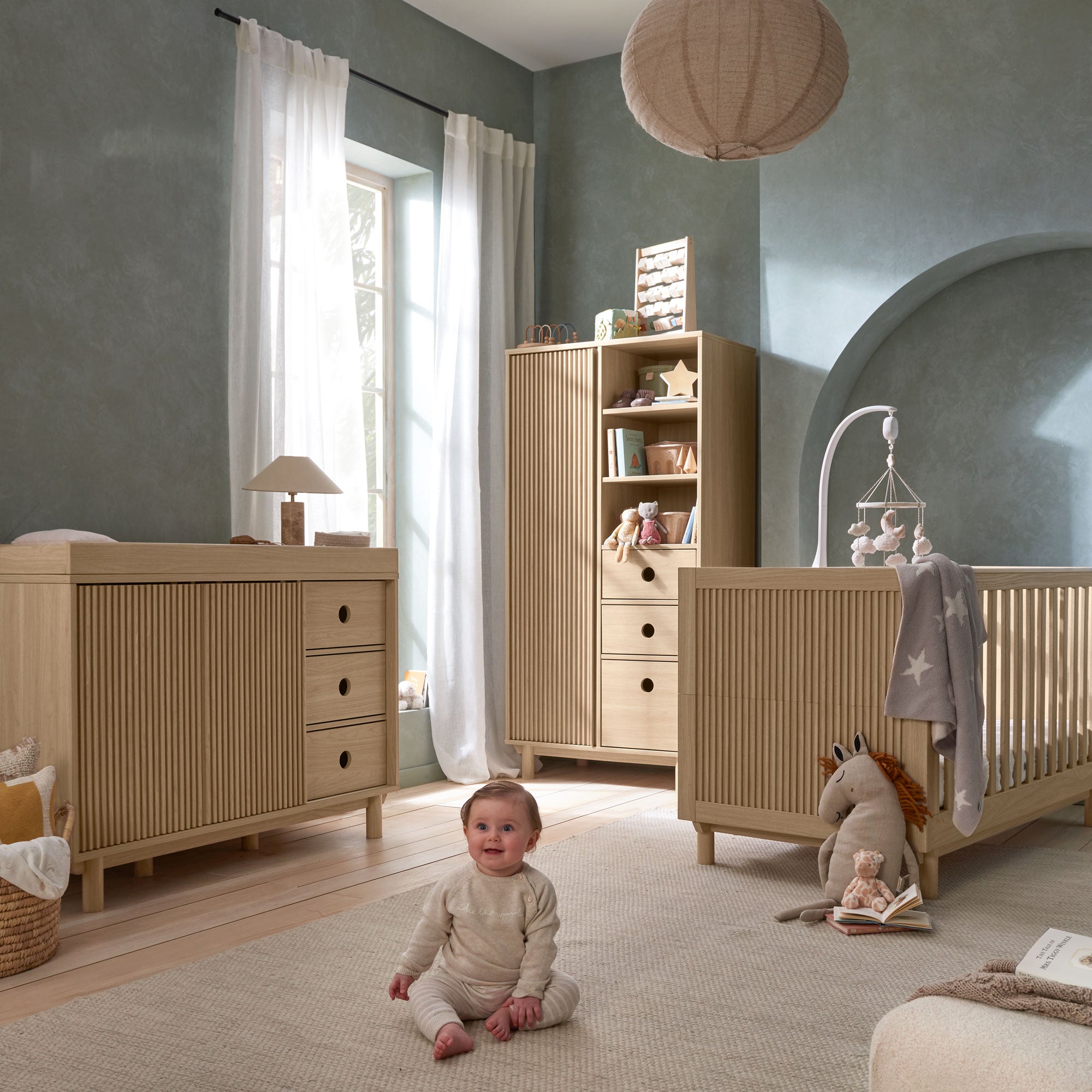 Mamas & Papas Oska 2 Piece Wide Range in Natural Oak