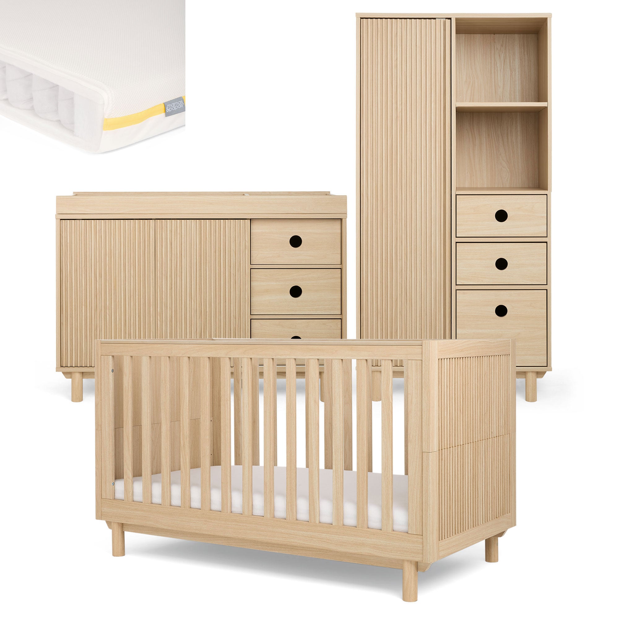 Mamas & Papas Oska 2 Piece Wide Range in Natural Oak