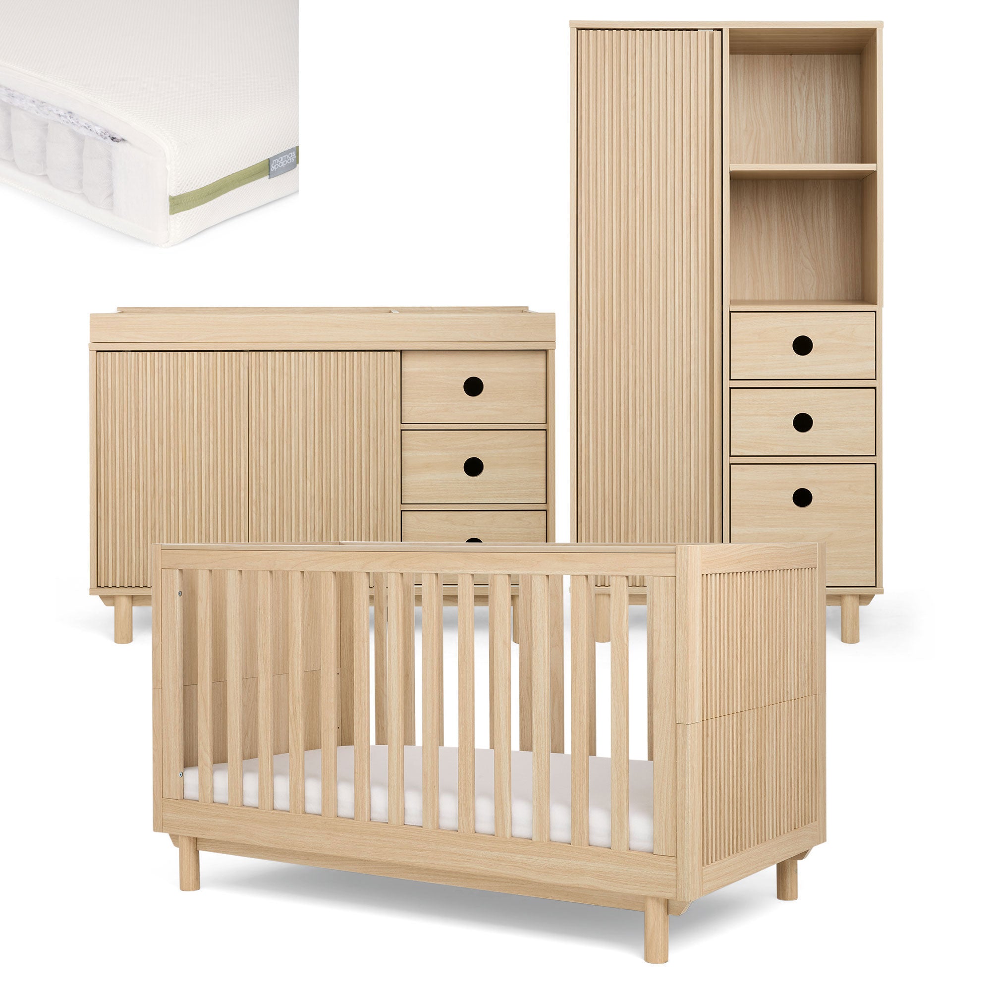 Mamas & Papas Oska 2 Piece Wide Range in Natural Oak