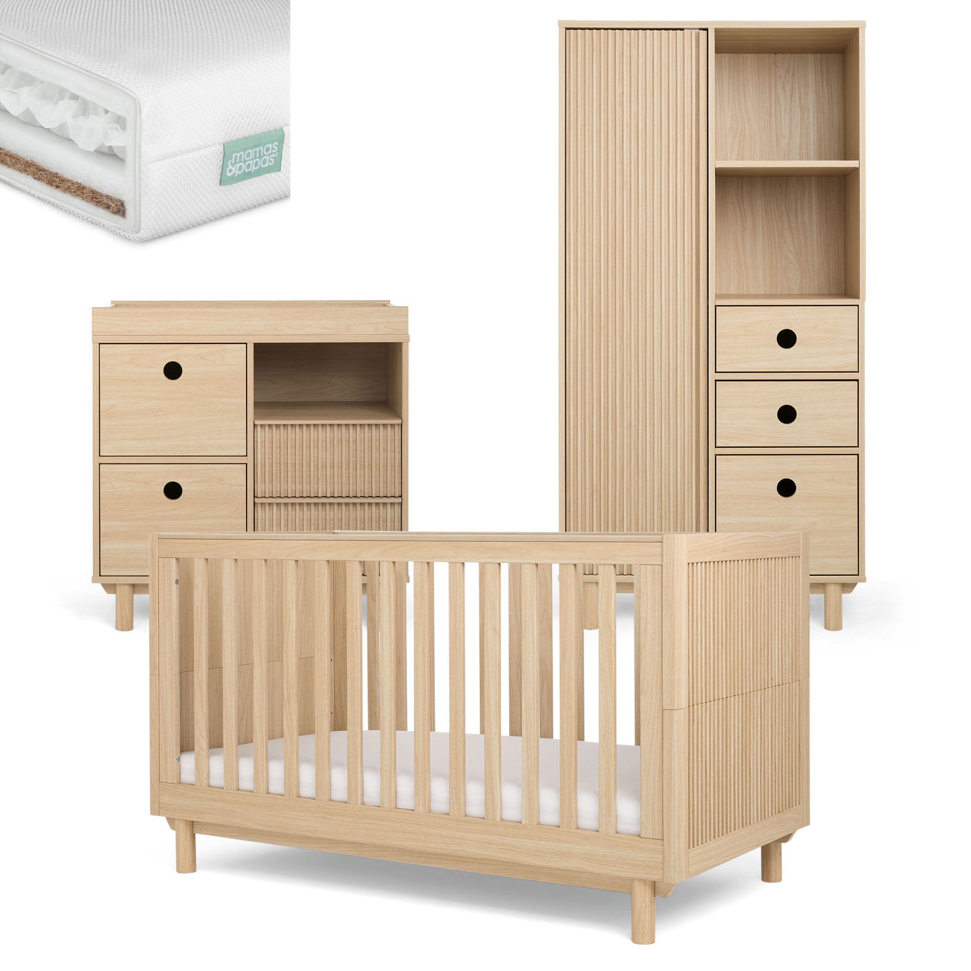 Mamas & Papas Oska 3 Piece Narrow Range in Natural Oak