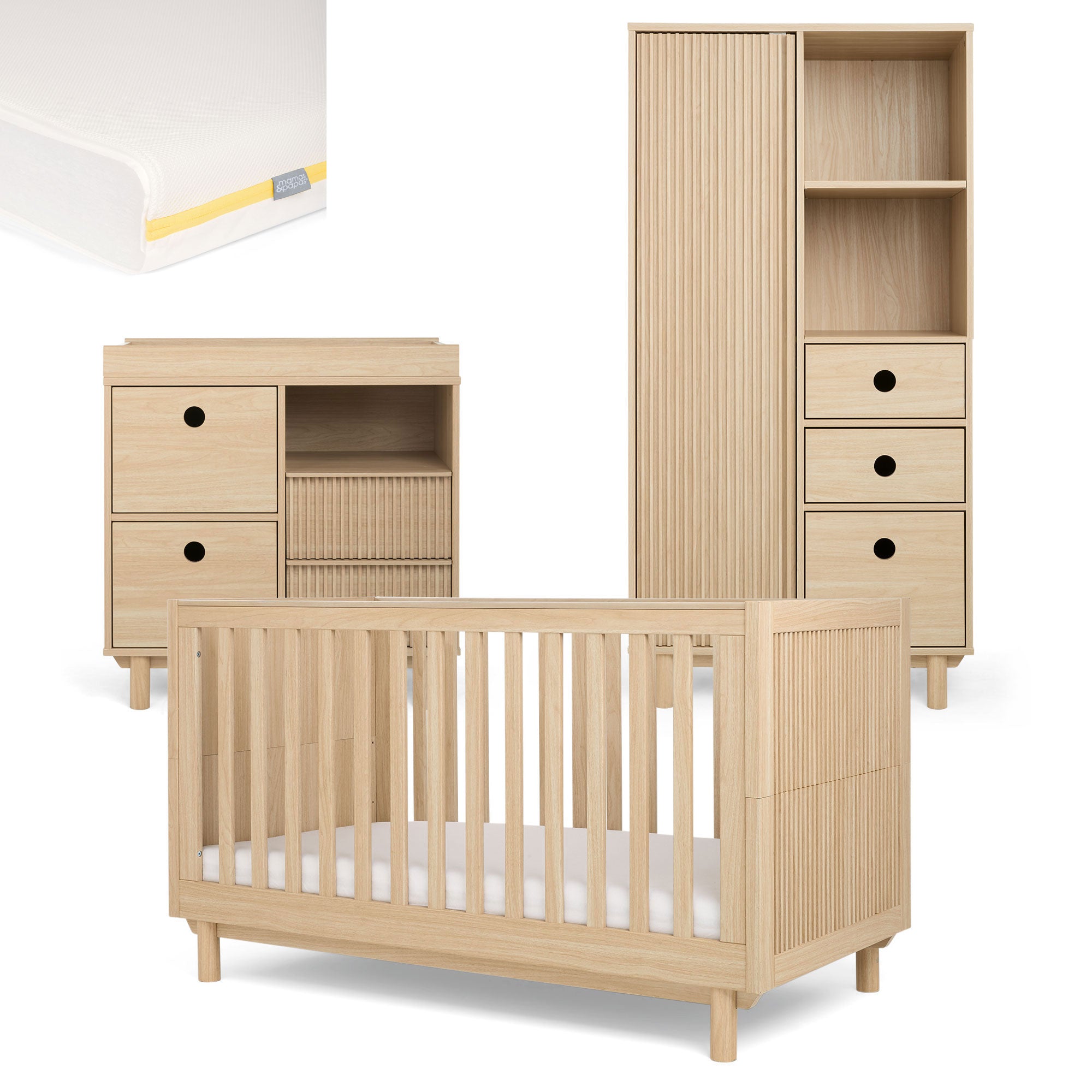 Mamas & Papas Oska 3 Piece Narrow Range in Natural Oak