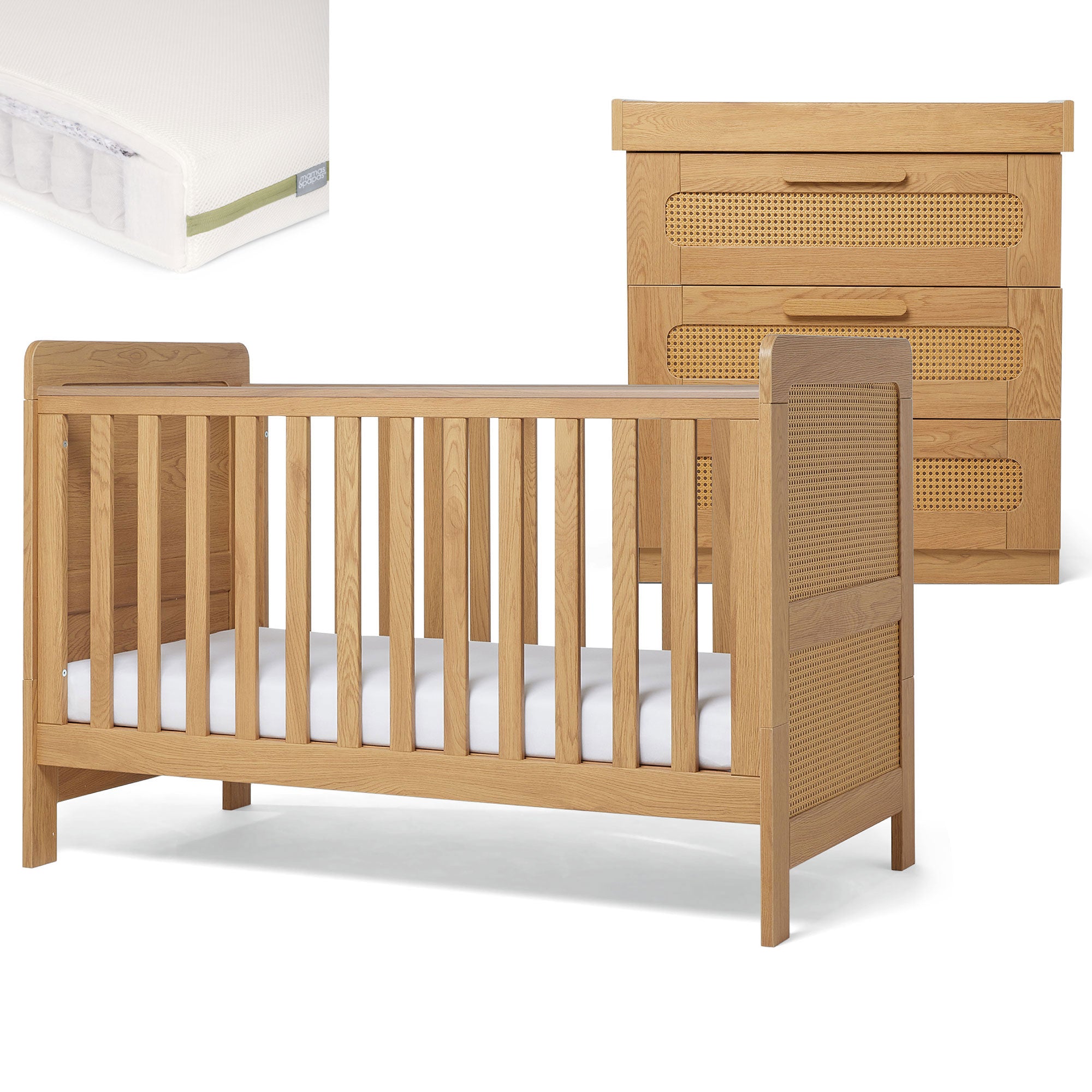 Mamas & Papas Esna 2 Piece Roomset in Rattan/Oak