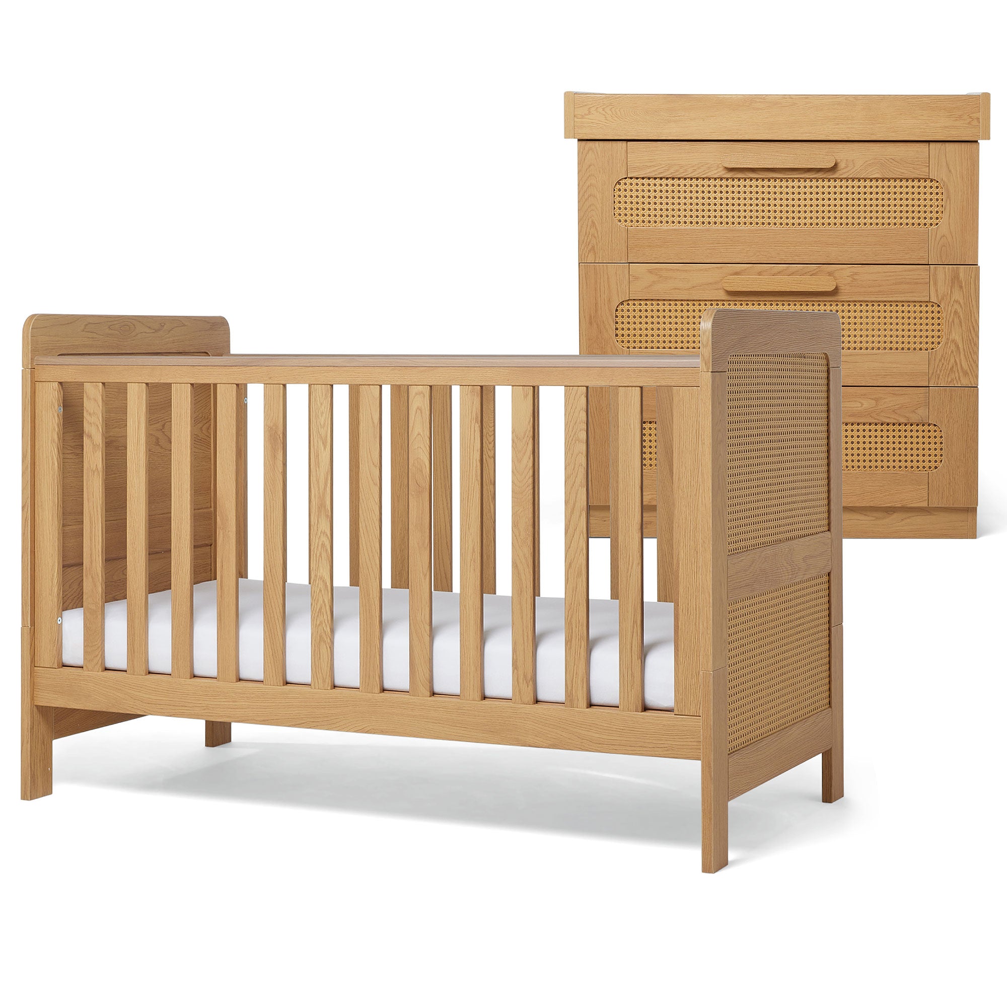 Mamas & Papas Esna 2 Piece Roomset in Rattan/Oak