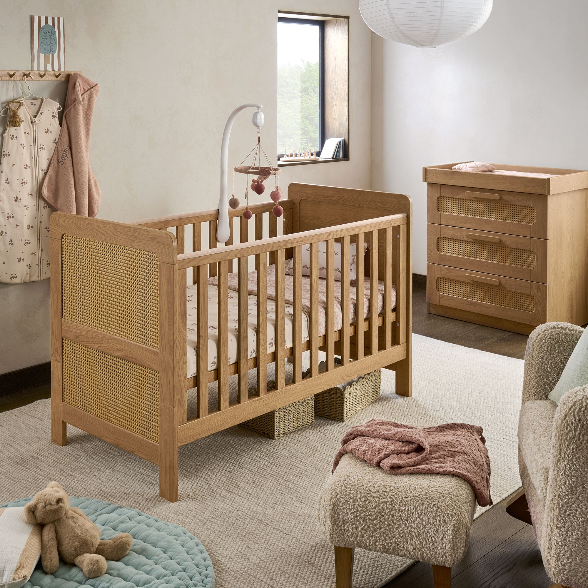 Mamas & Papas Esna 2 Piece Roomset in Rattan/Oak
