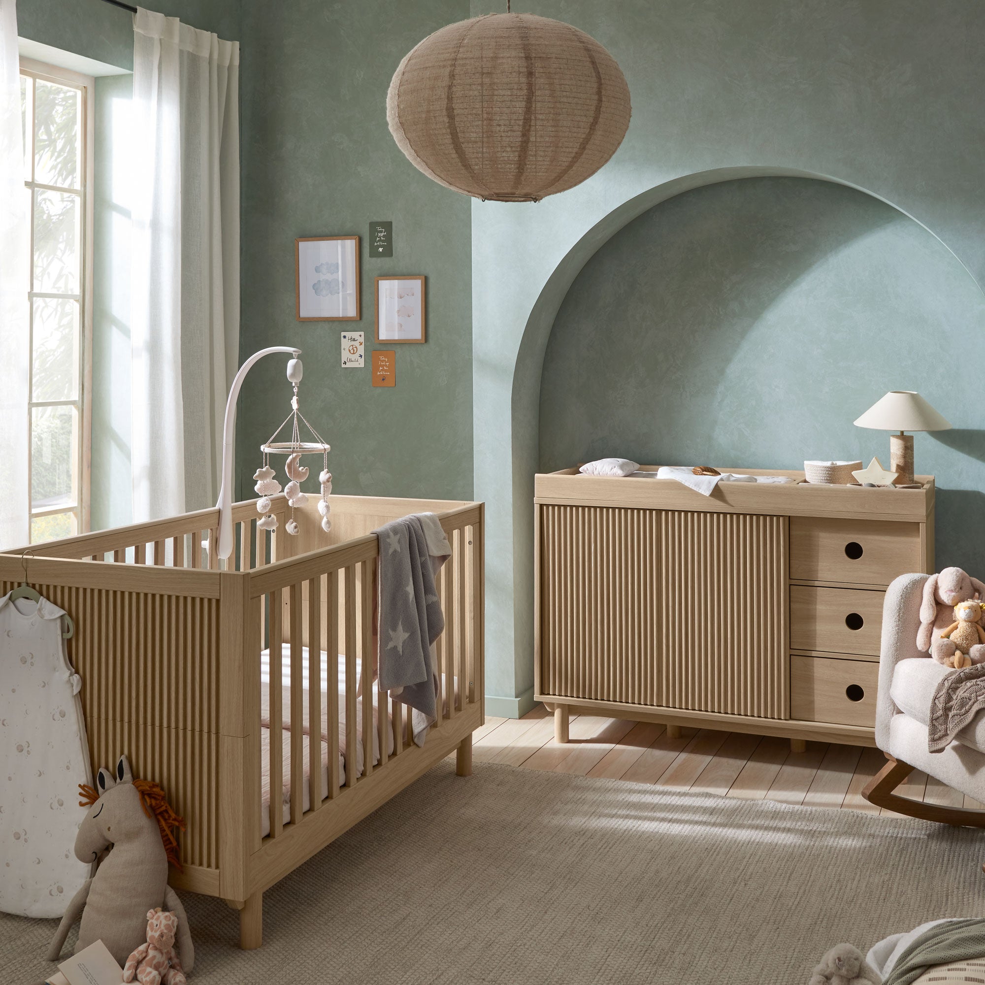 Mamas & Papas Oska 2 Piece Wide Roomset in Natural Oak