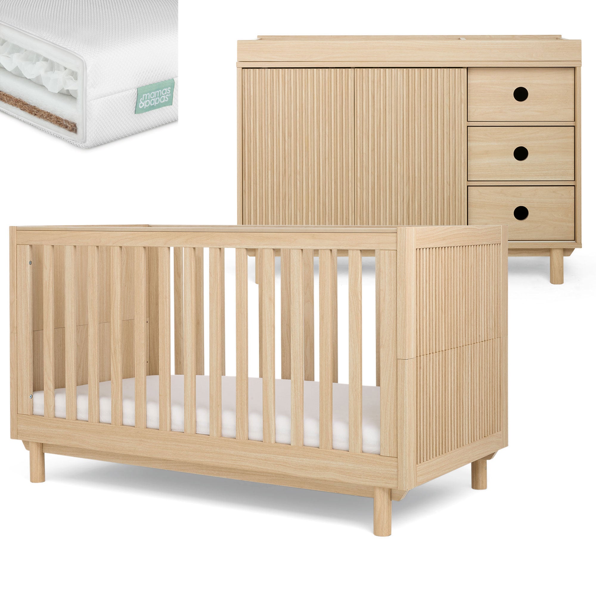 Mamas & Papas Oska 2 Piece Wide Roomset in Natural Oak
