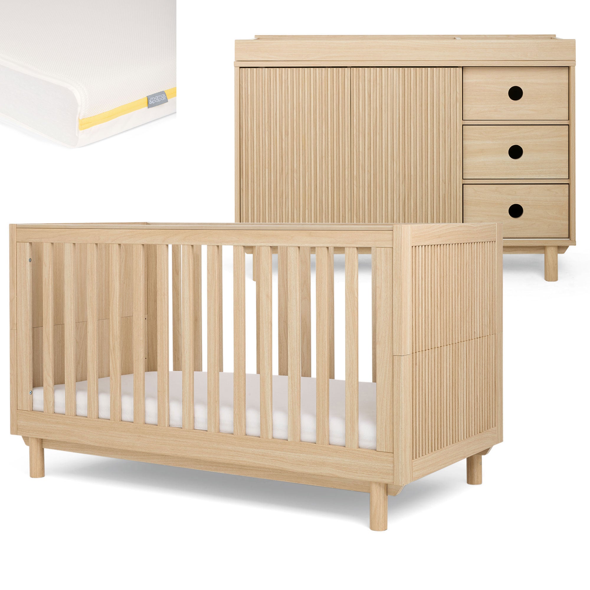 Mamas & Papas Oska 2 Piece Wide Roomset in Natural Oak