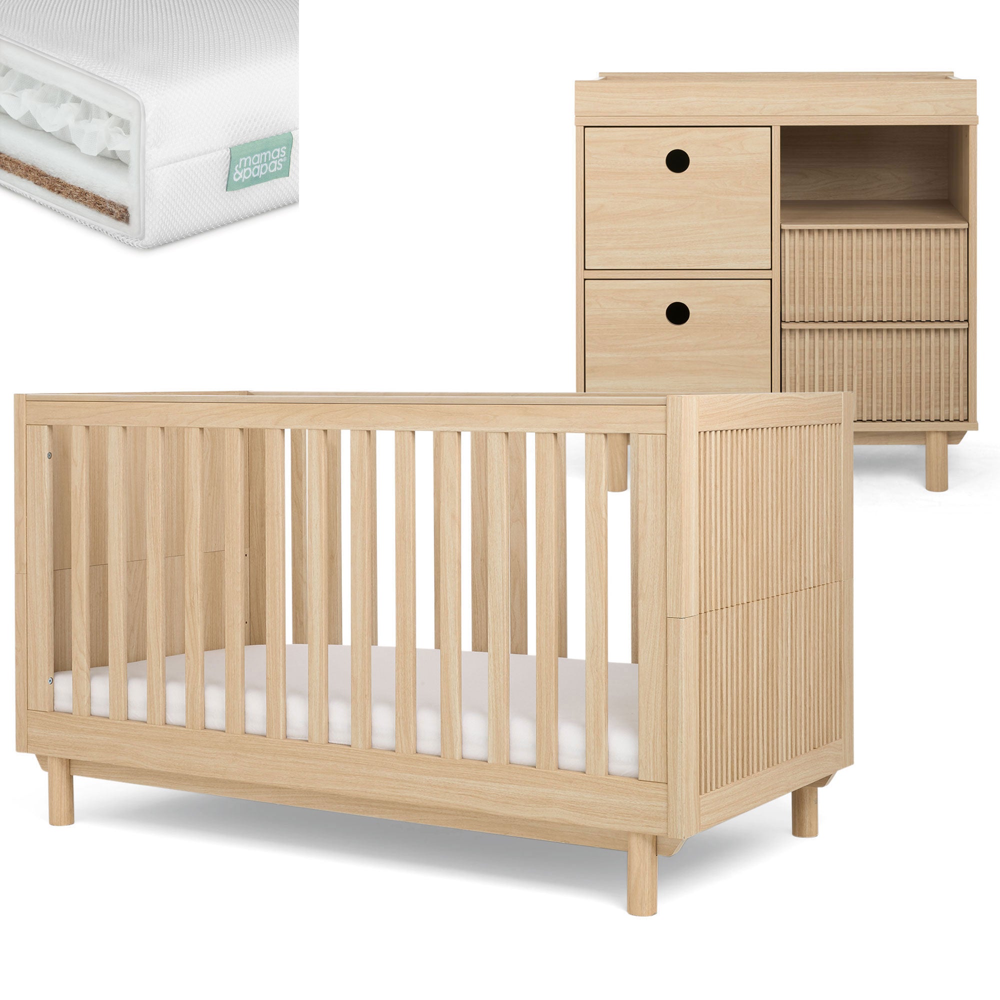 Mamas & Papas Oska 2 Piece Narrow Roomset in Natural Oak