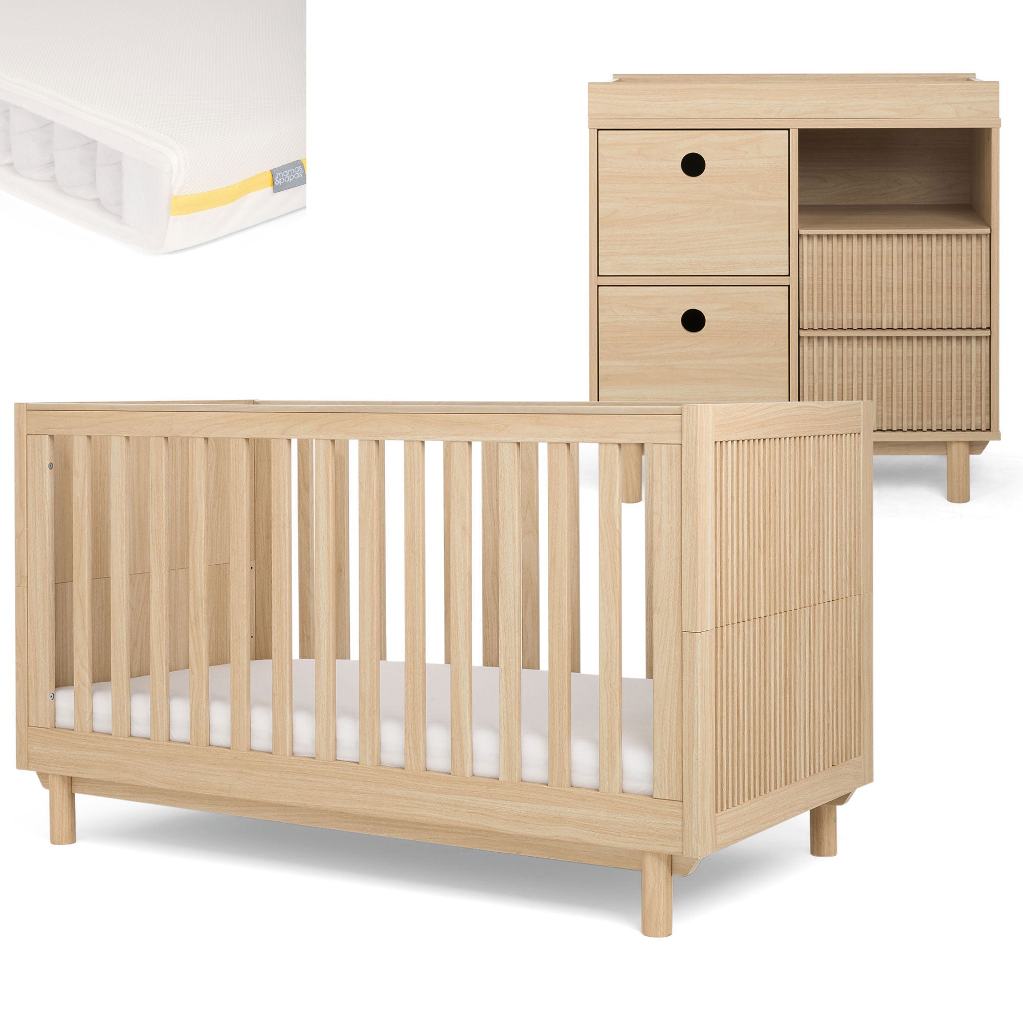 Mamas & Papas Oska 2 Piece Narrow Roomset in Natural Oak