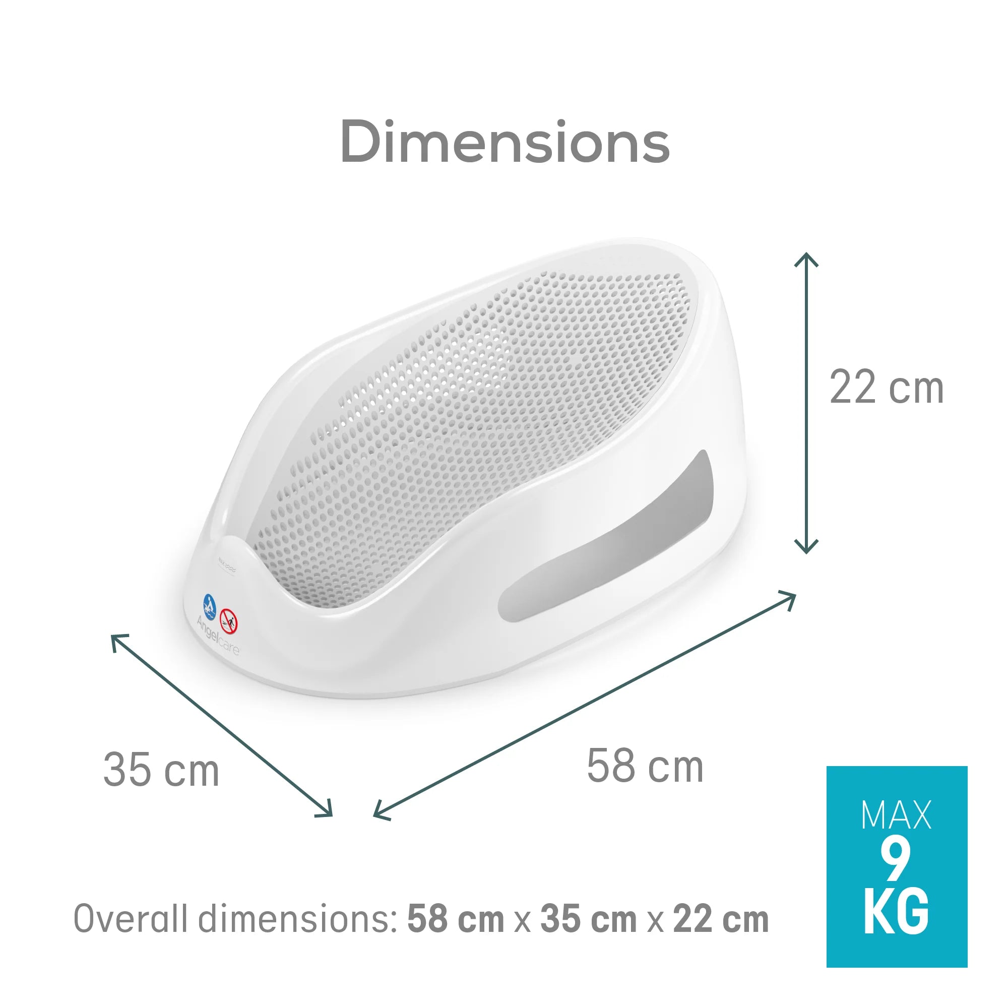 Angelcare Soft Touch Bath Support in Aqua