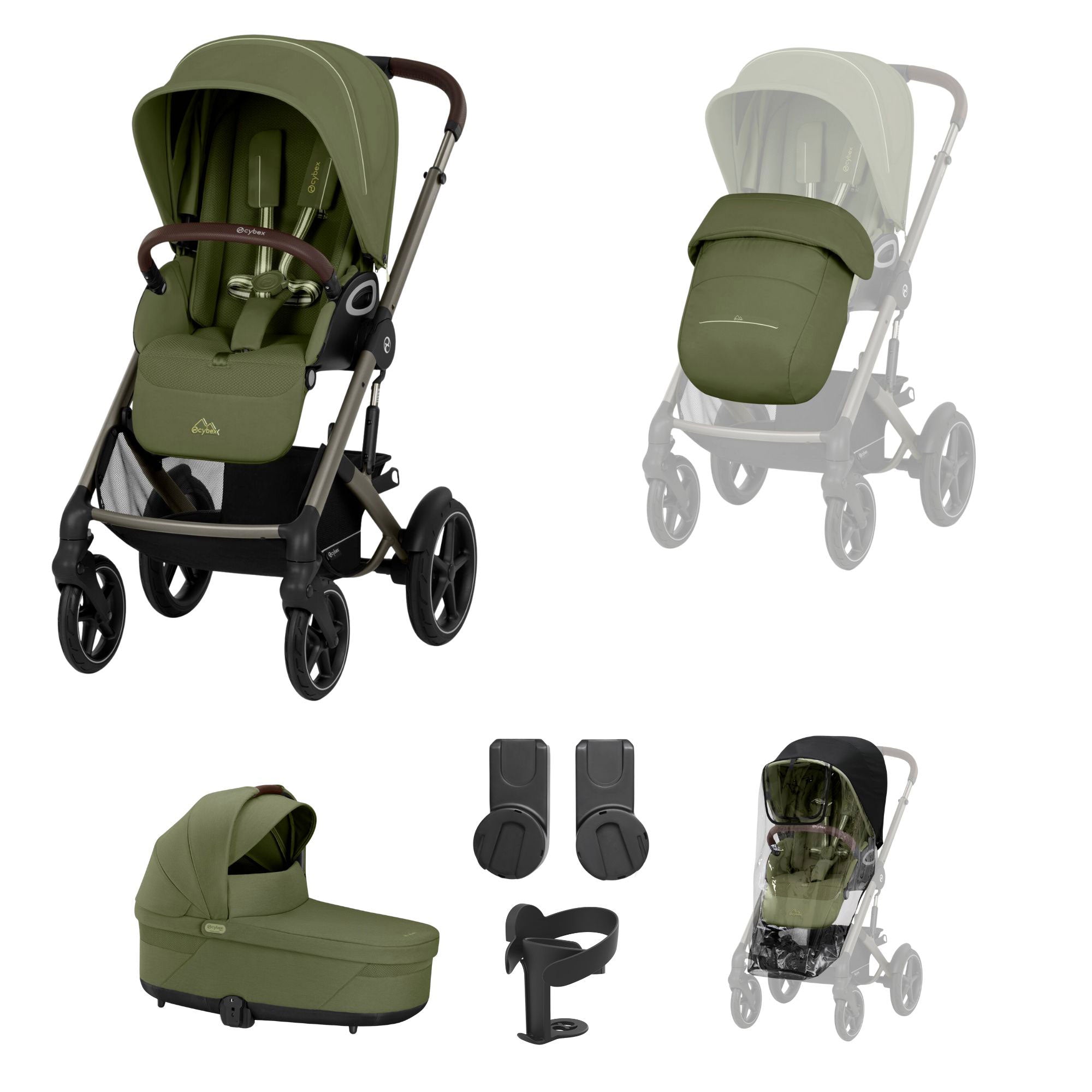 Cybex Talos S Lux 8 Piece Bundle in Moss Green