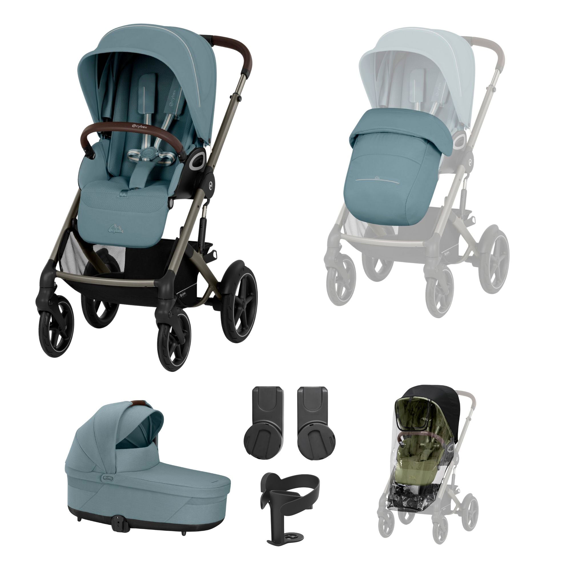 Cybex Talos S Lux 8 Piece Bundle in Stormy Blue
