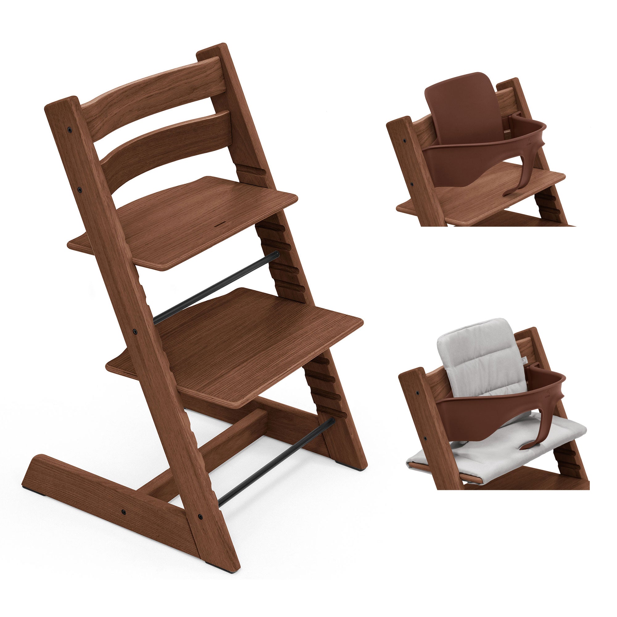 Stokke Tripp Trapp Highchair with Cushion & Baby Set in Oak Warm Brown (Oak)