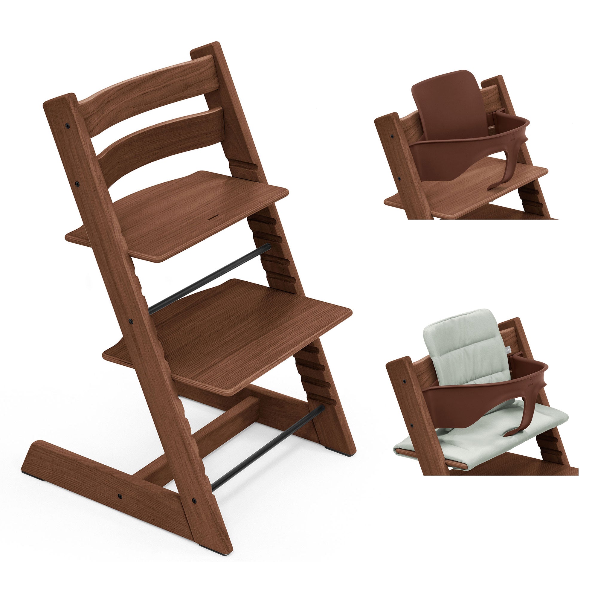 Stokke Tripp Trapp Highchair with Cushion & Baby Set in Oak Warm Brown (Oak)
