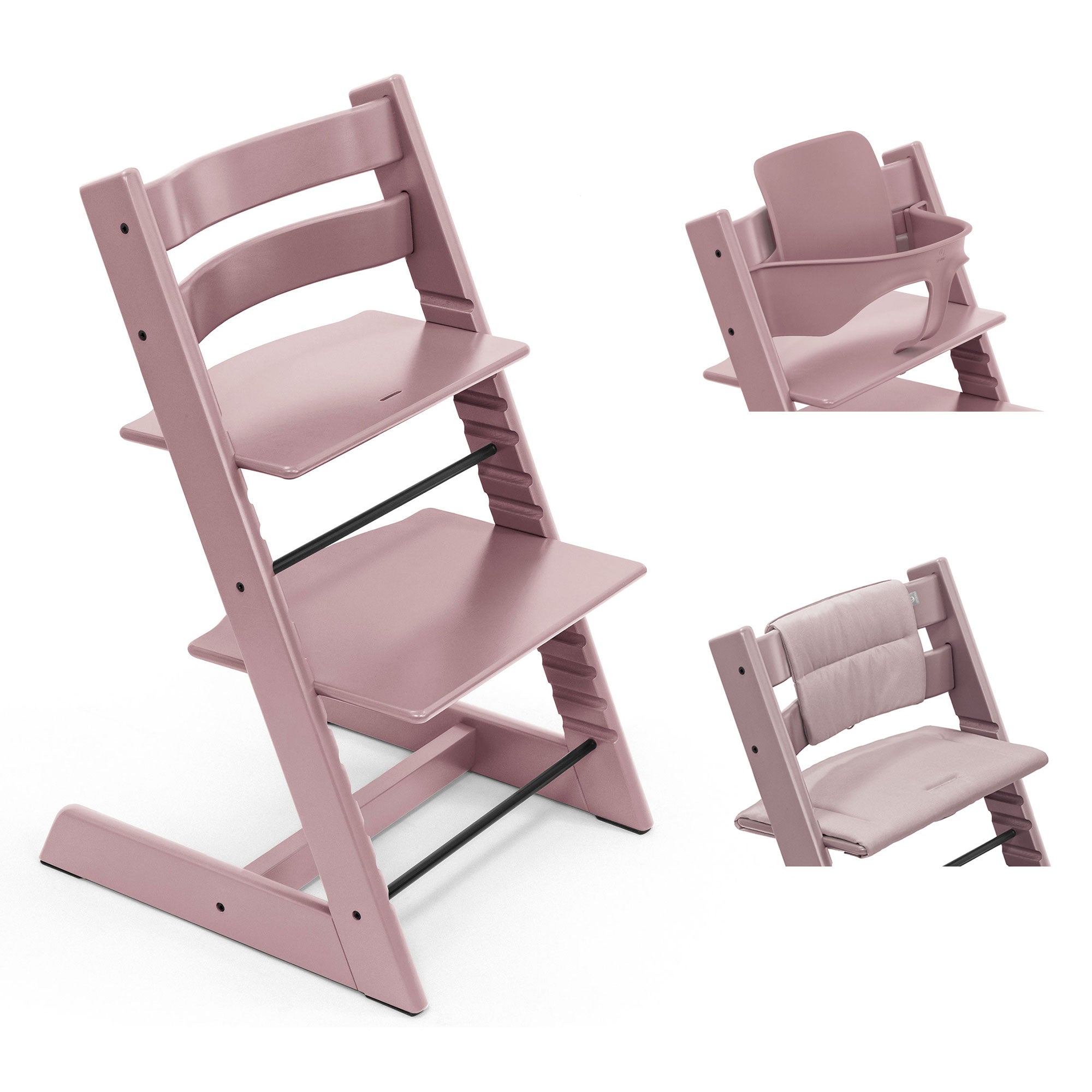 Stokke Tripp Trapp Highchair with Cushion & Baby Set in Heather Mauve