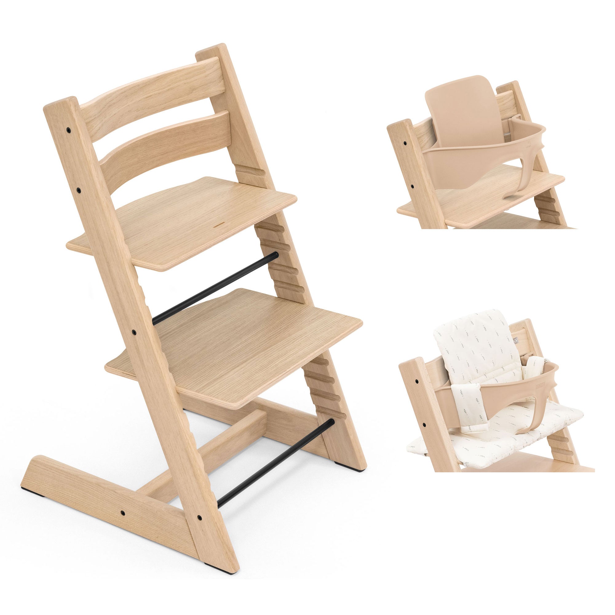 Stokke Tripp Trapp Highchair with Cushion & Baby Set in Natural (Oak)