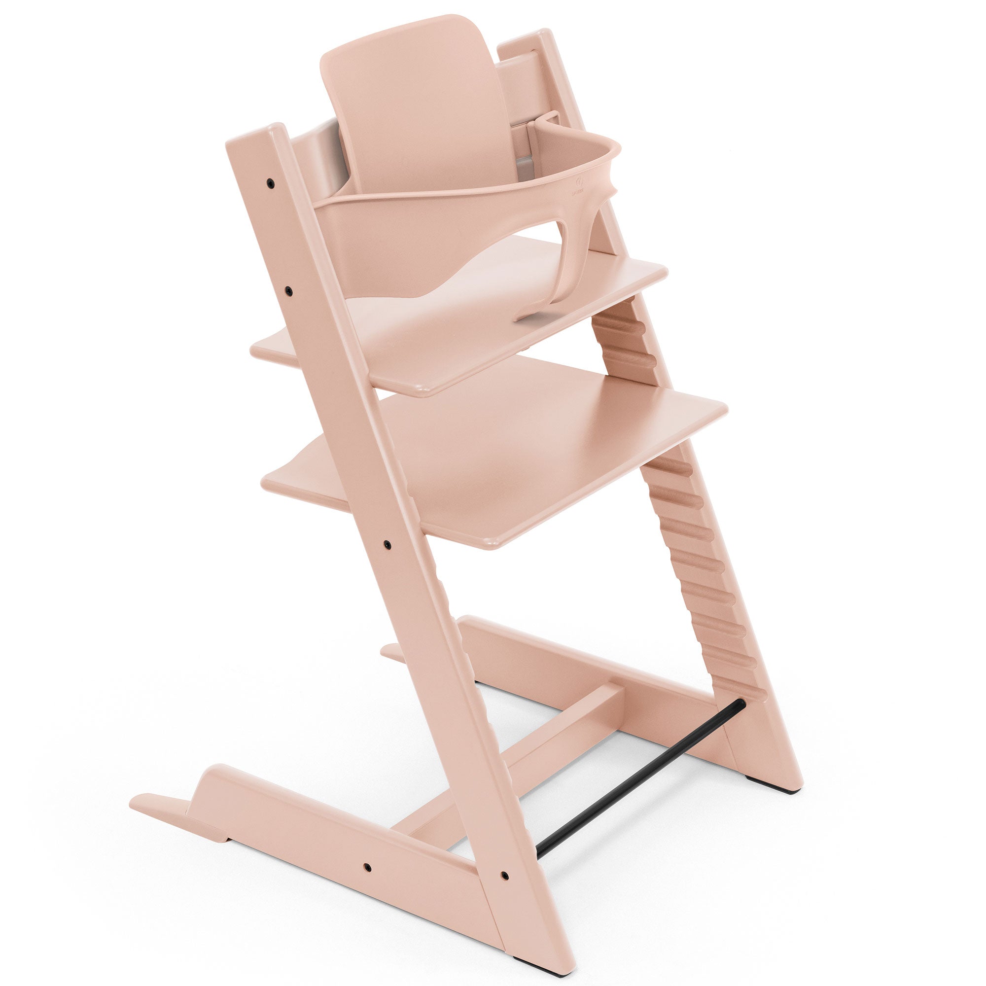 Stokke Trip Trapp Highchair Newborn & Baby Set Bundle in Serene Pink